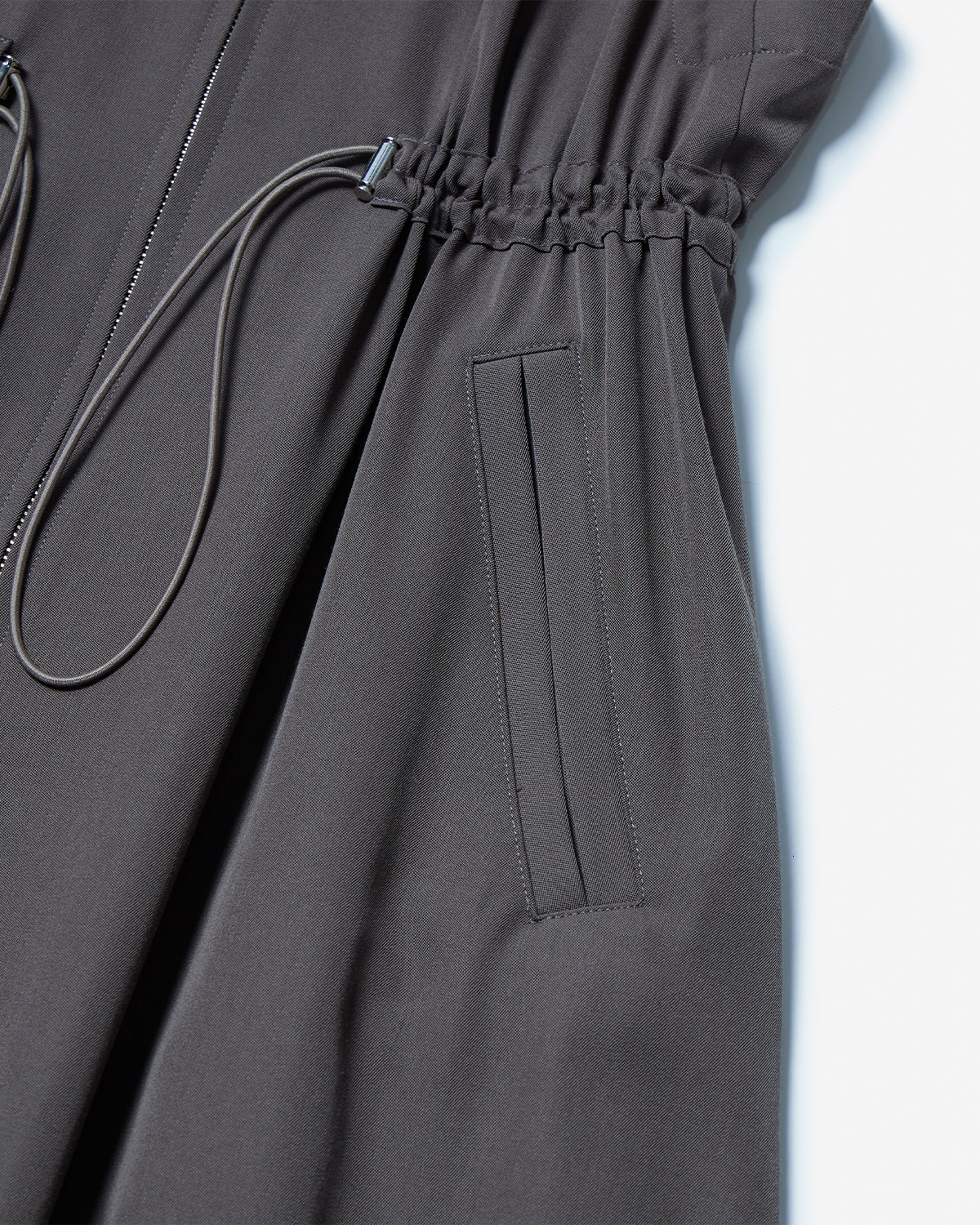 ZIP Flare Dress - Olive Gray