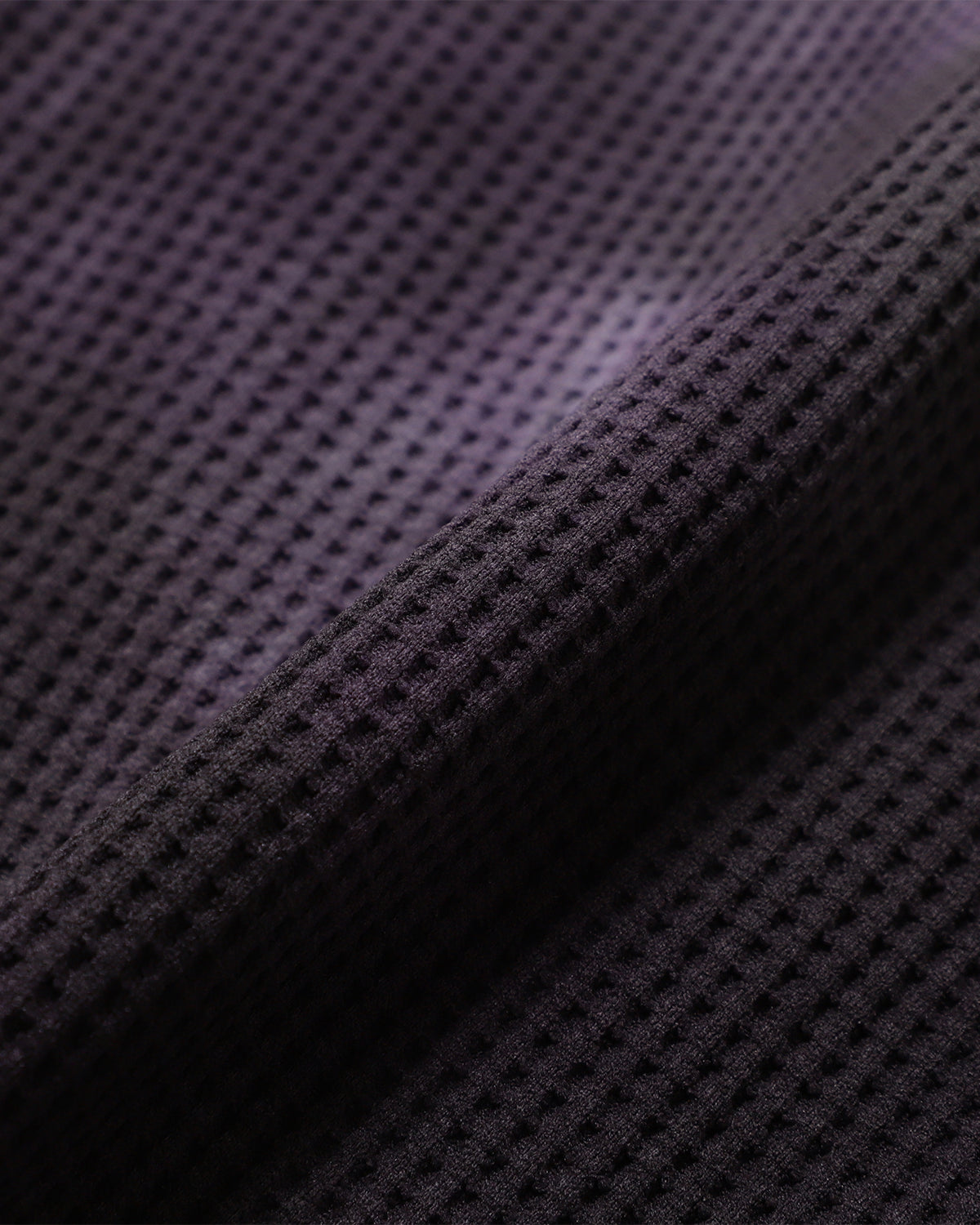 Conan Uneven Dyed Waffle Crew - Purple