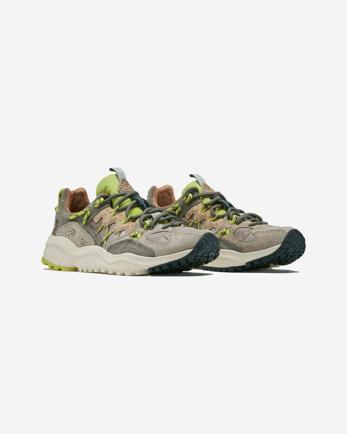 Yamabushi - Suede / Nylon Ripstop Taupe-Lime