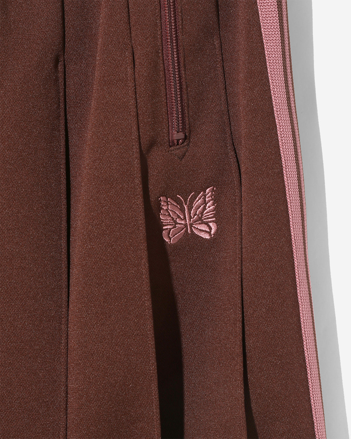 Pleated Track Skirt - Poly Smooth - Brown