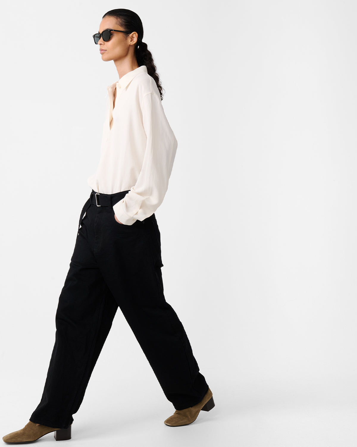 Pinole - Half Placket Shirt - Chalk