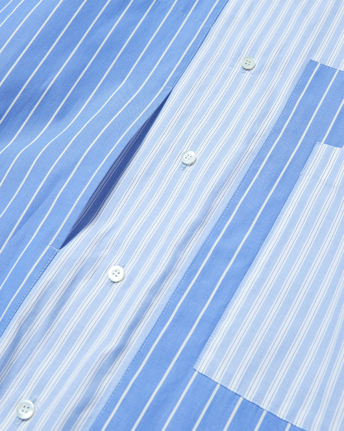 Switching Pocket Shirt - Light Blue