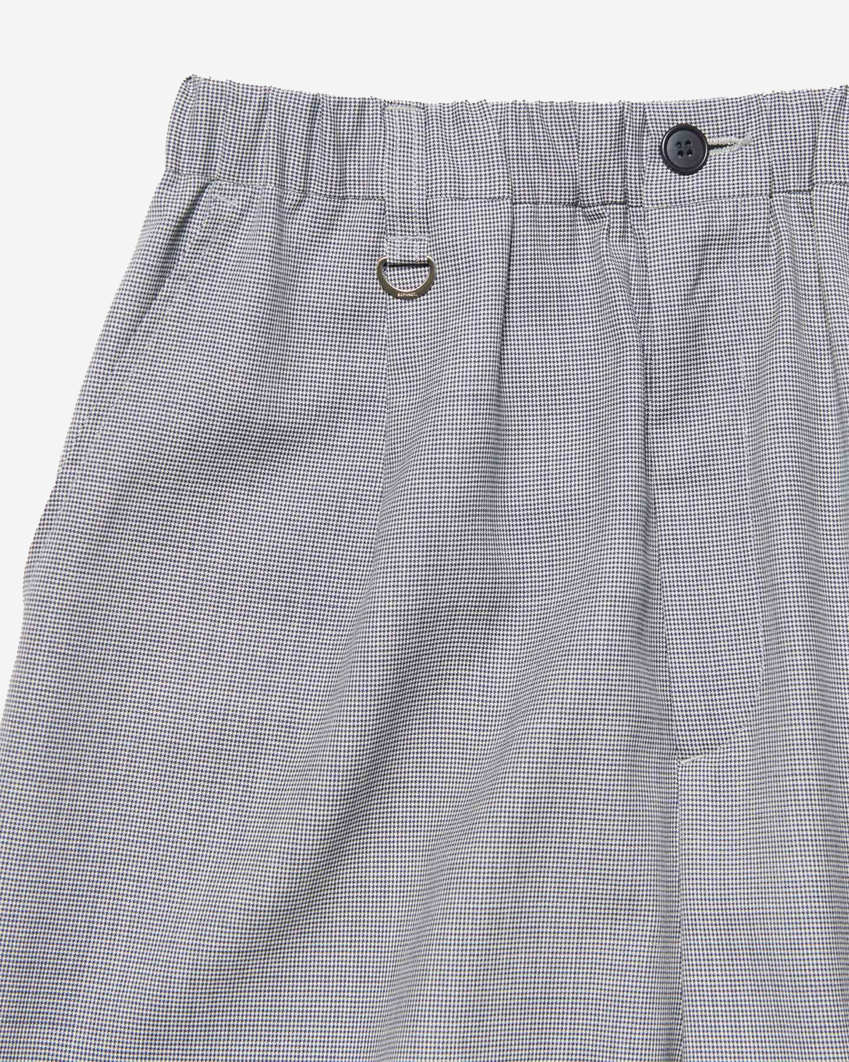 Washable Summer Wool Tapered Bold Pants - Hounds Tooth