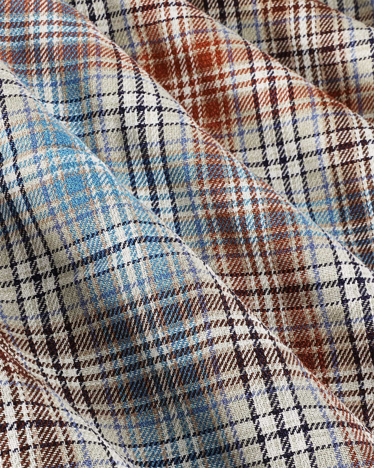 Boxy Freedom Shirt Japanese Twill Check - Sand