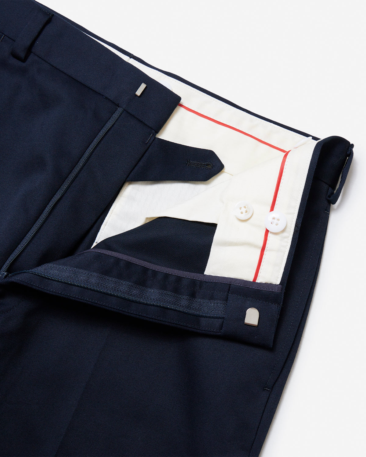 Piped Stem Trouser - Navy