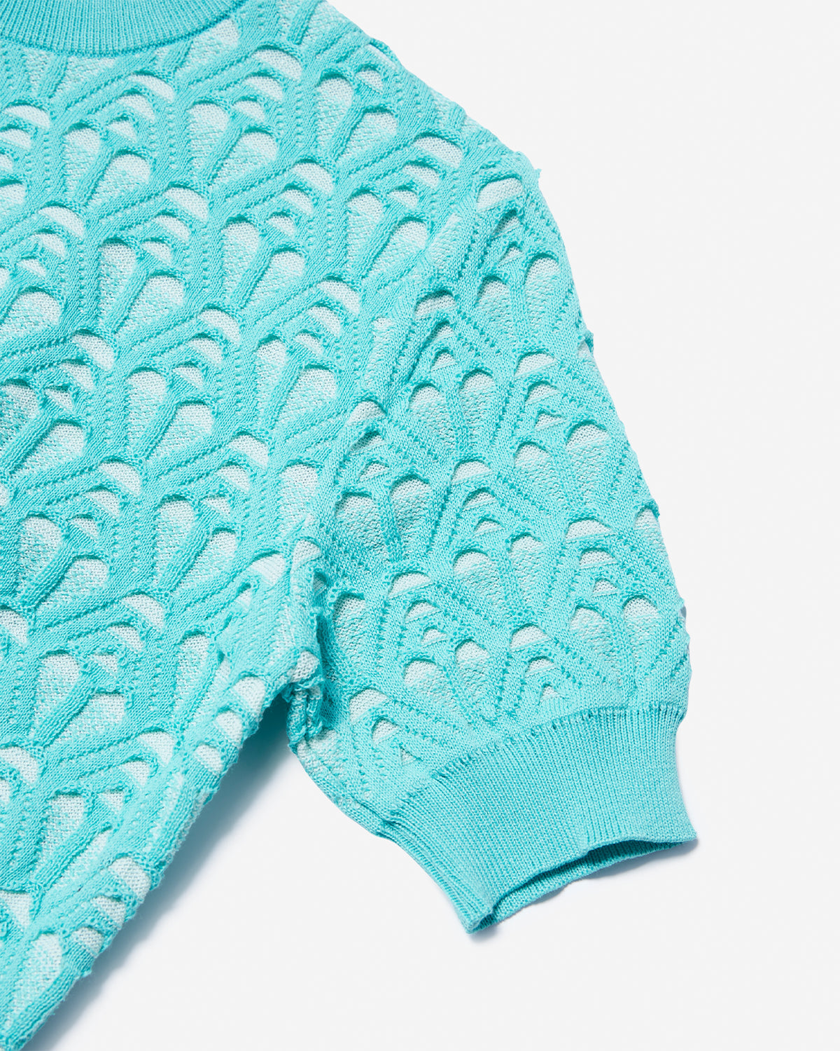 Crew Neck Half Sleeve Knit - Mint