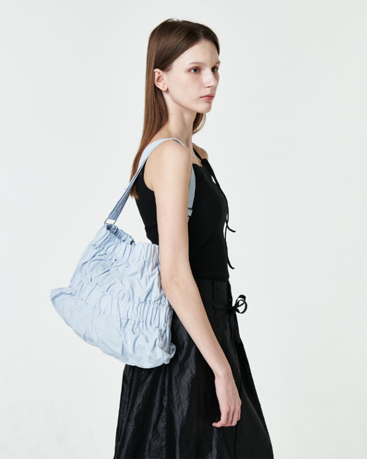 M Tiered Cross Bag - Blue