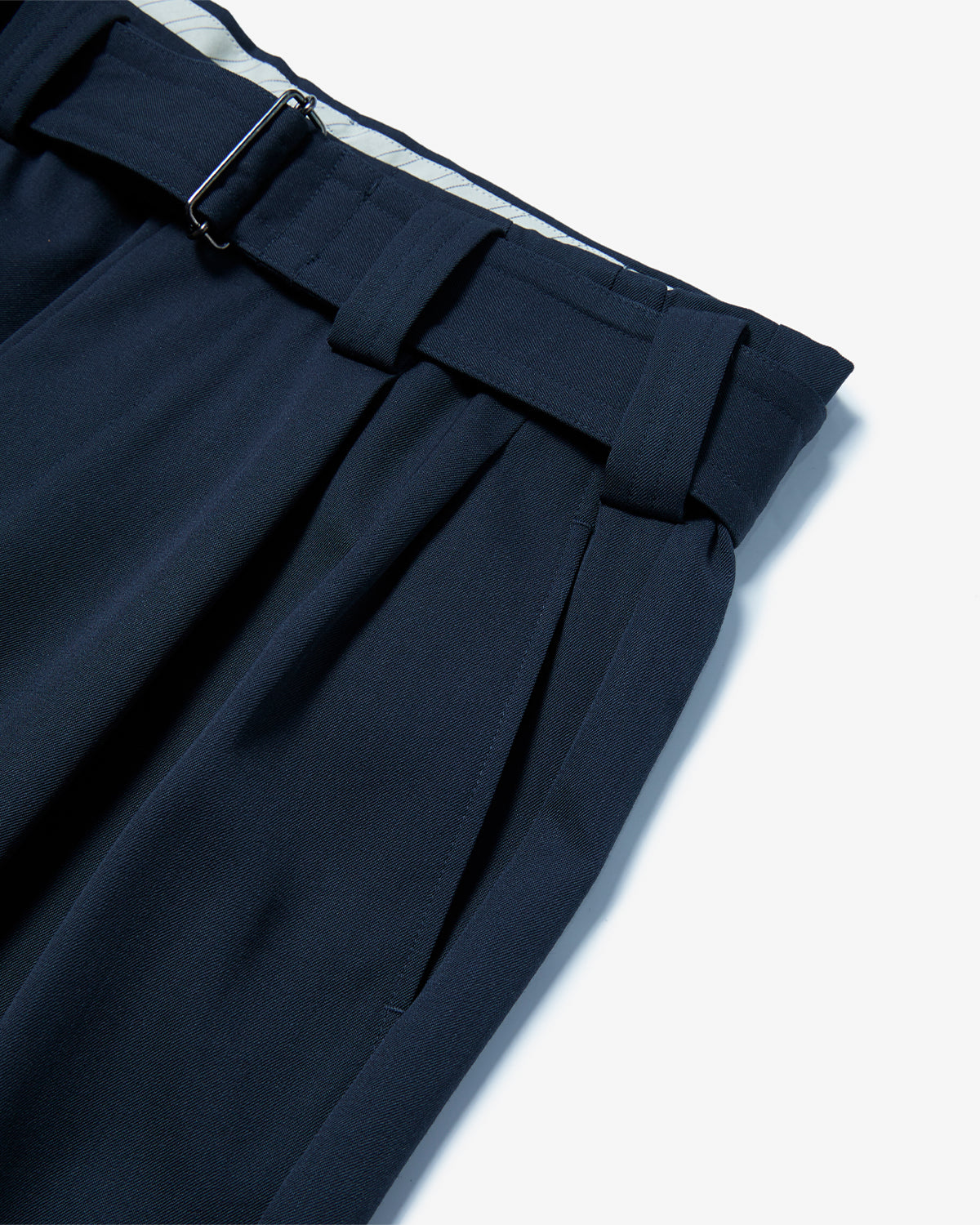 Tab Belt Pant - Grayish Navy