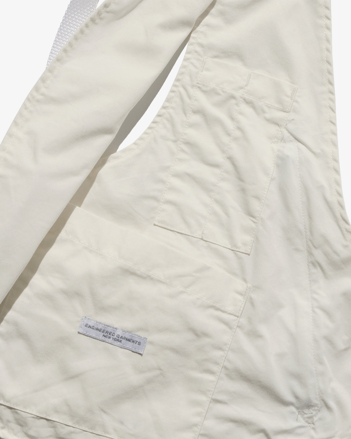 Shoulder Vest - White Lt.Weight Nyco Poplin