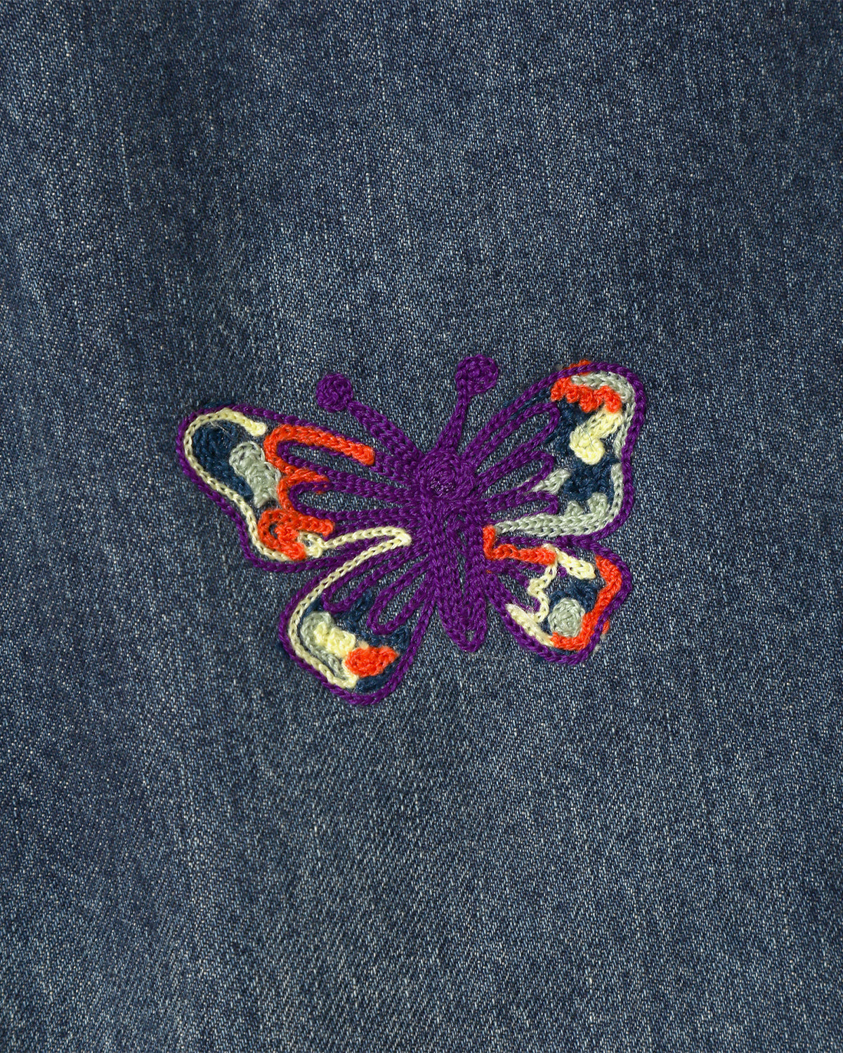 Papillon Emb. Straight Jean - 12oz Denim - Indigo