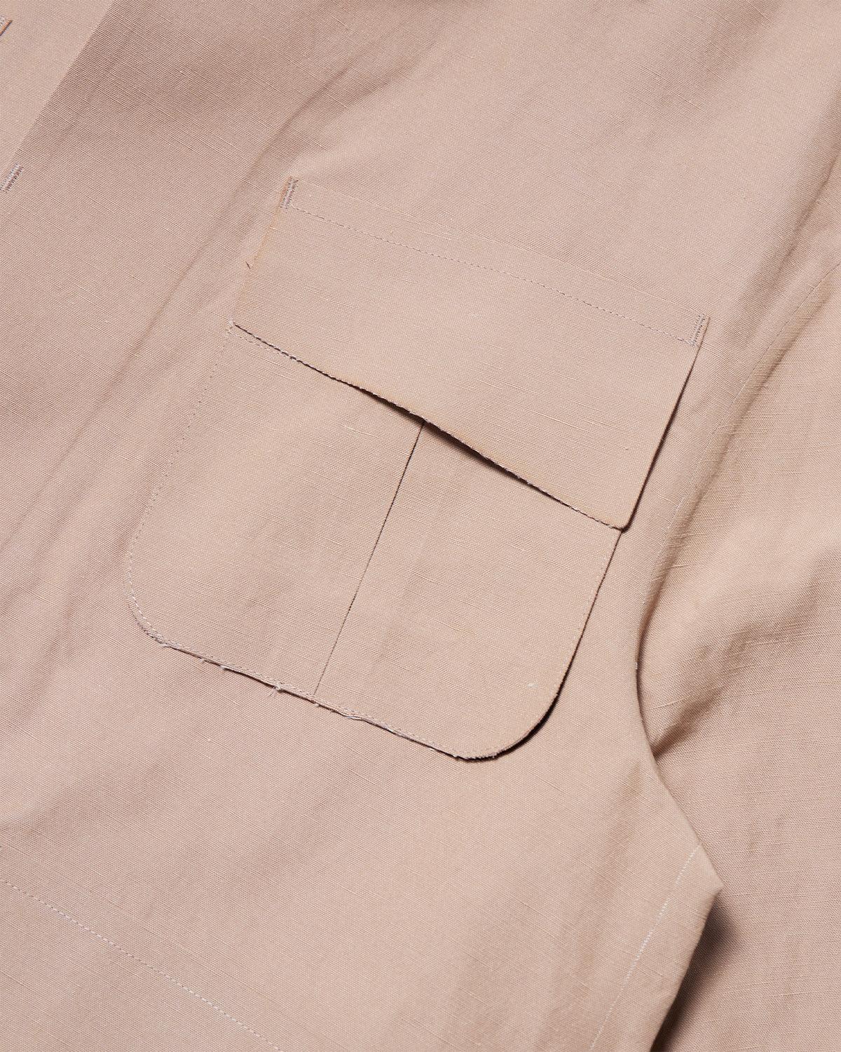 06PNJ2 - Memory Linen Fatigue Blouson - Beige
