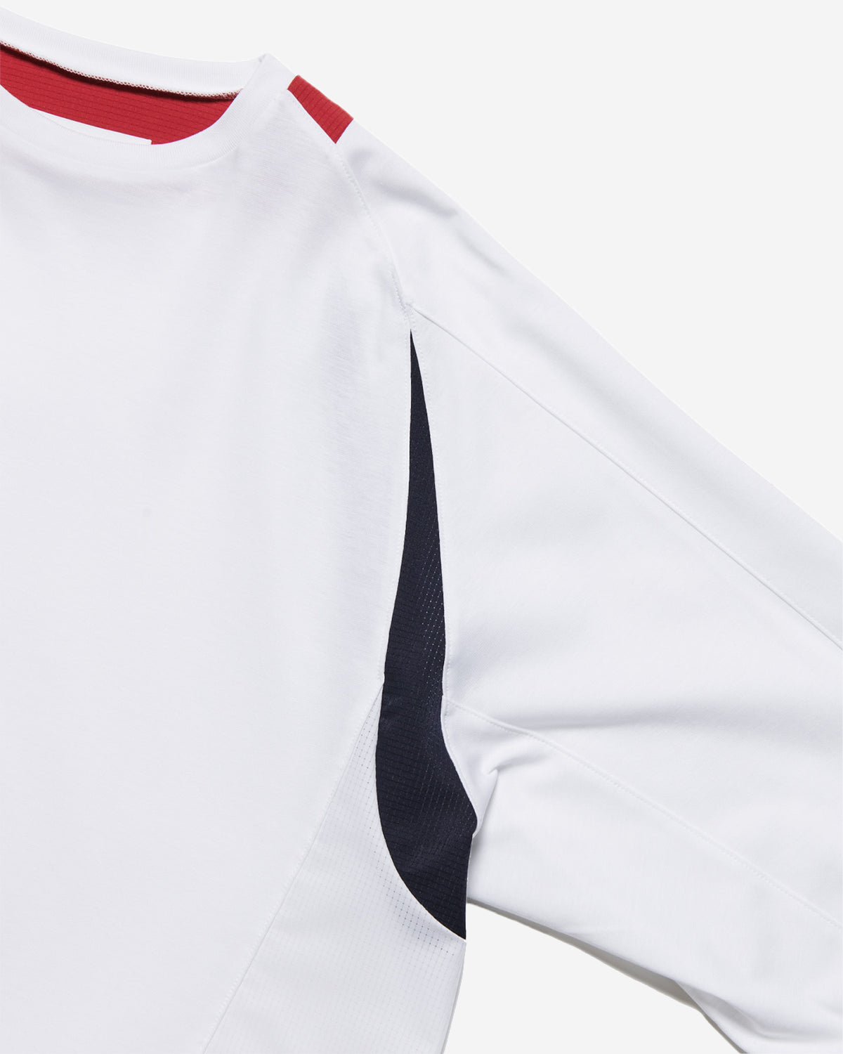 Supima Cotton L/S Football Tee - White