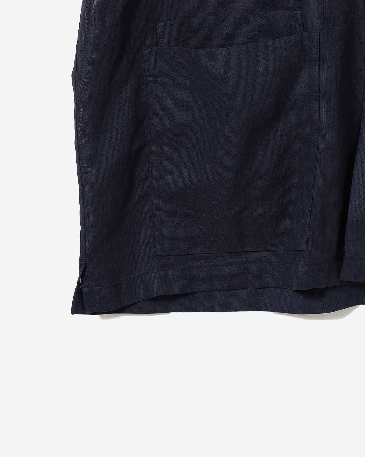 Amedeo Panama Cloth Short Sleeve Shirt - Navy