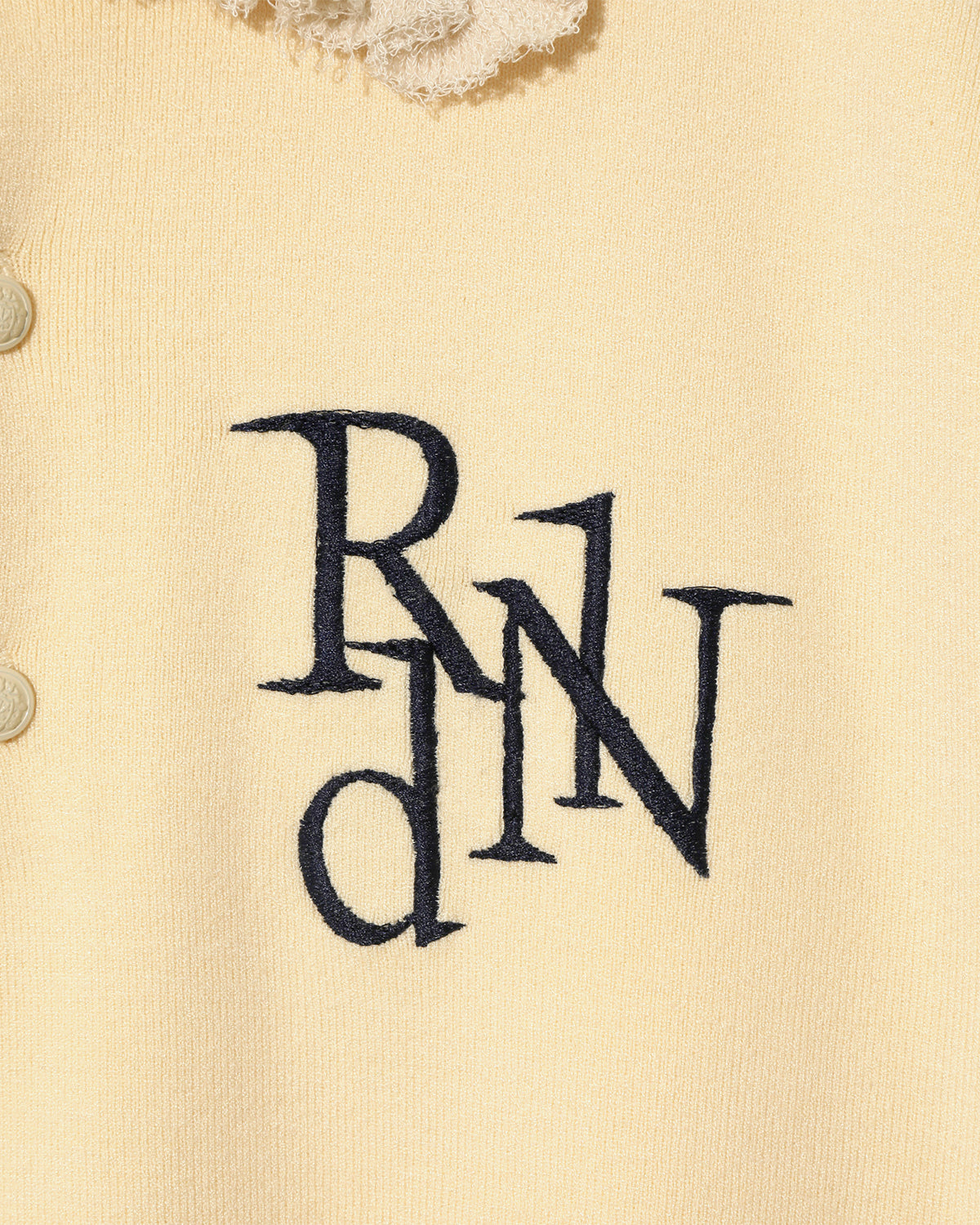 Embroidery Polo Sweater - Ivory