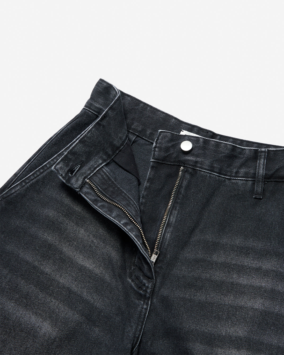 Chalco - Wide Crop Pant - Washed Black