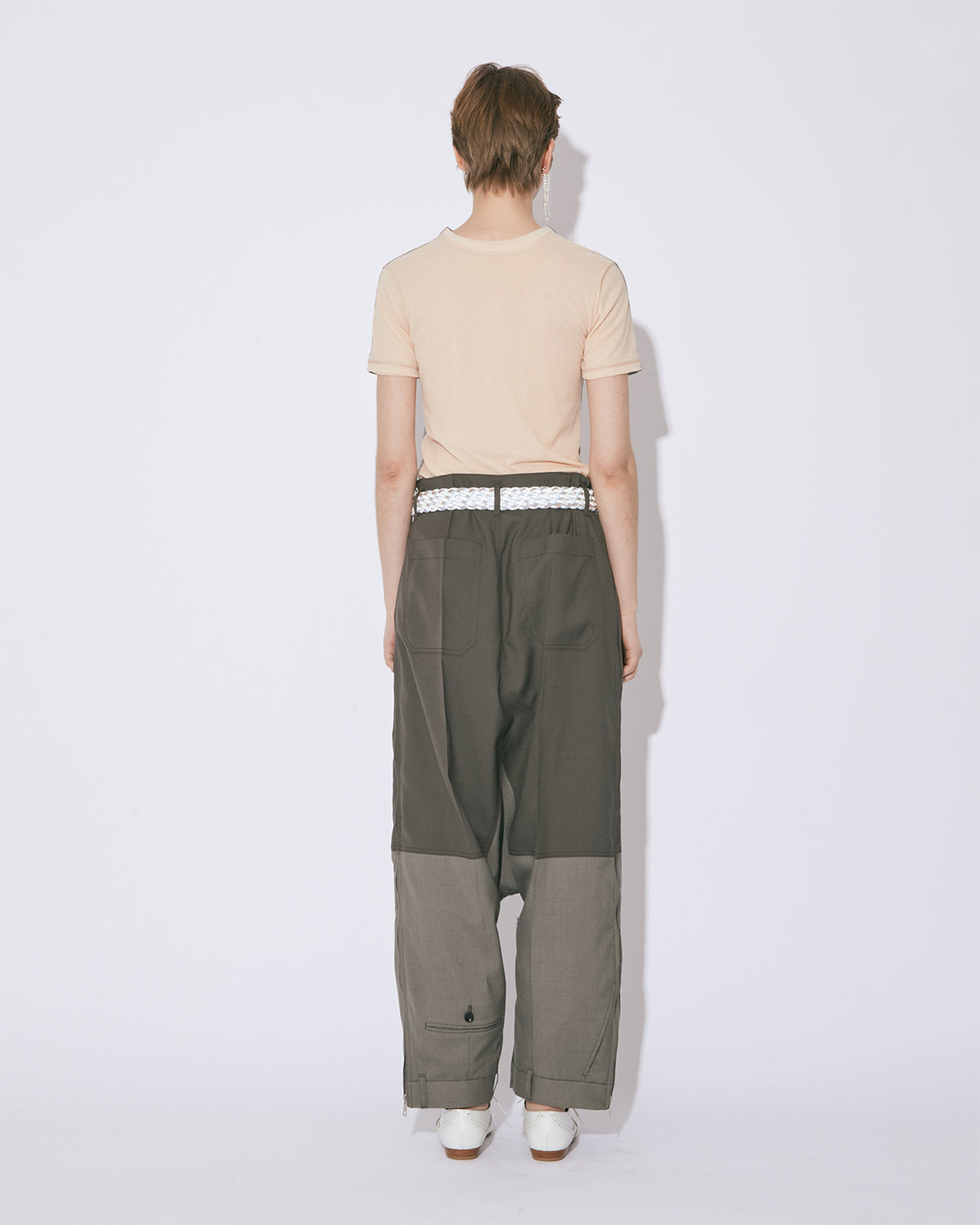 Double End Light Wool Tropical Pants - Khaki