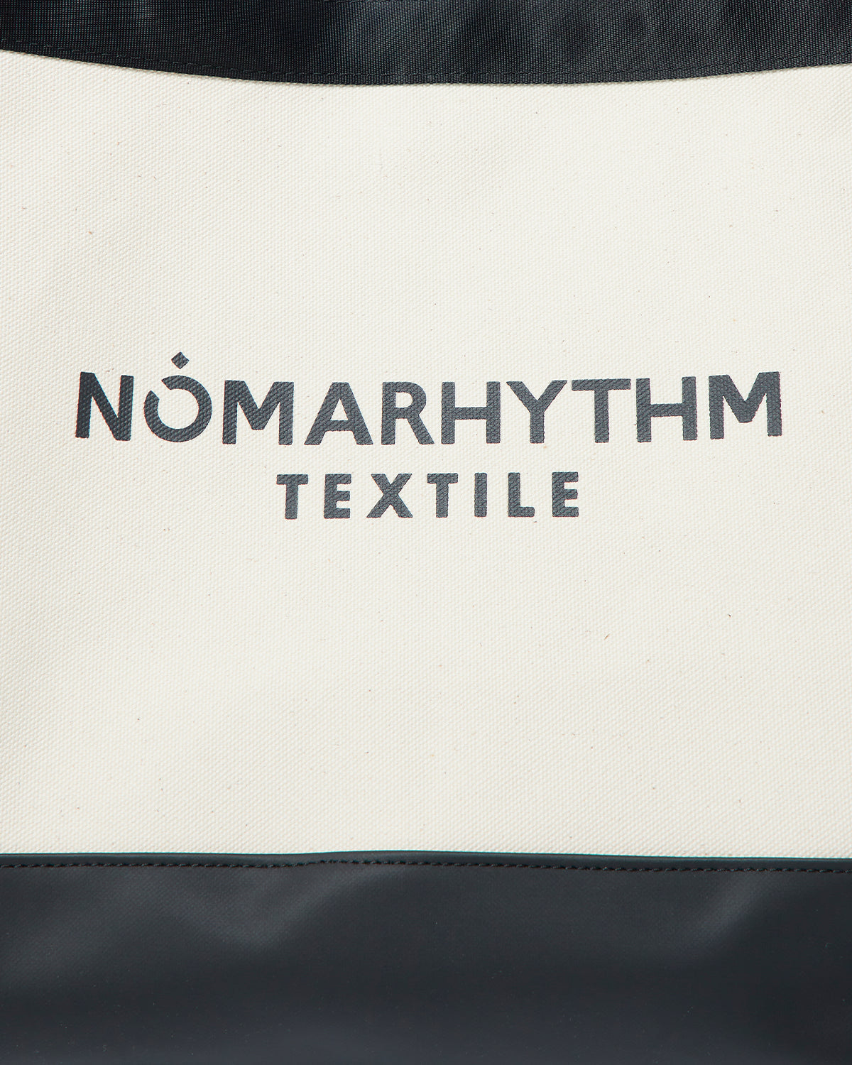 Box Canvas Tote Bag - Off x Black