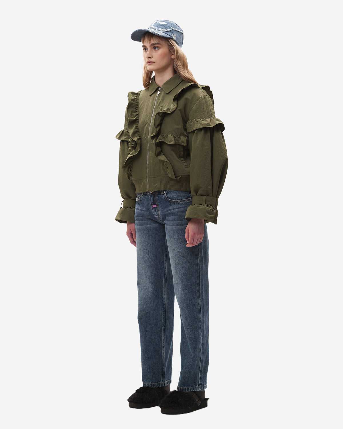 Thistle Frill Bomber - Artichoke