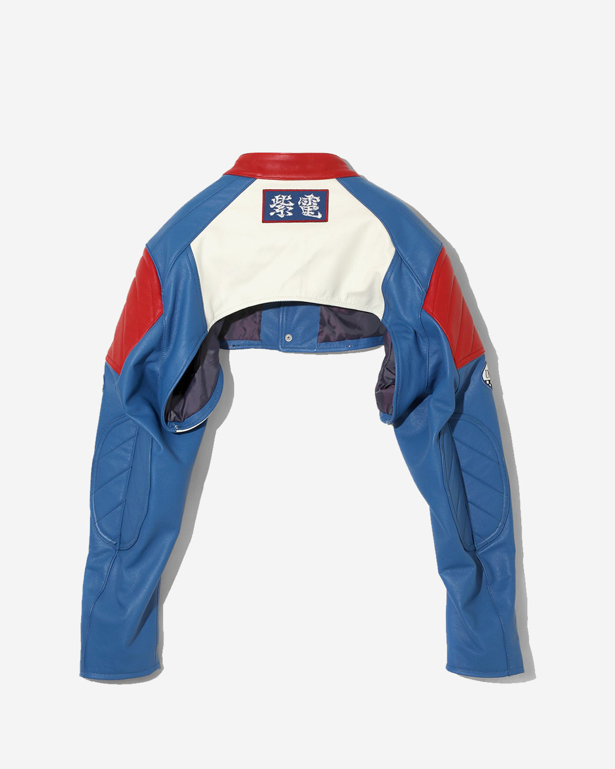 Motorcycle Sleeve Jacket - Cowhide Leather - Tricolour