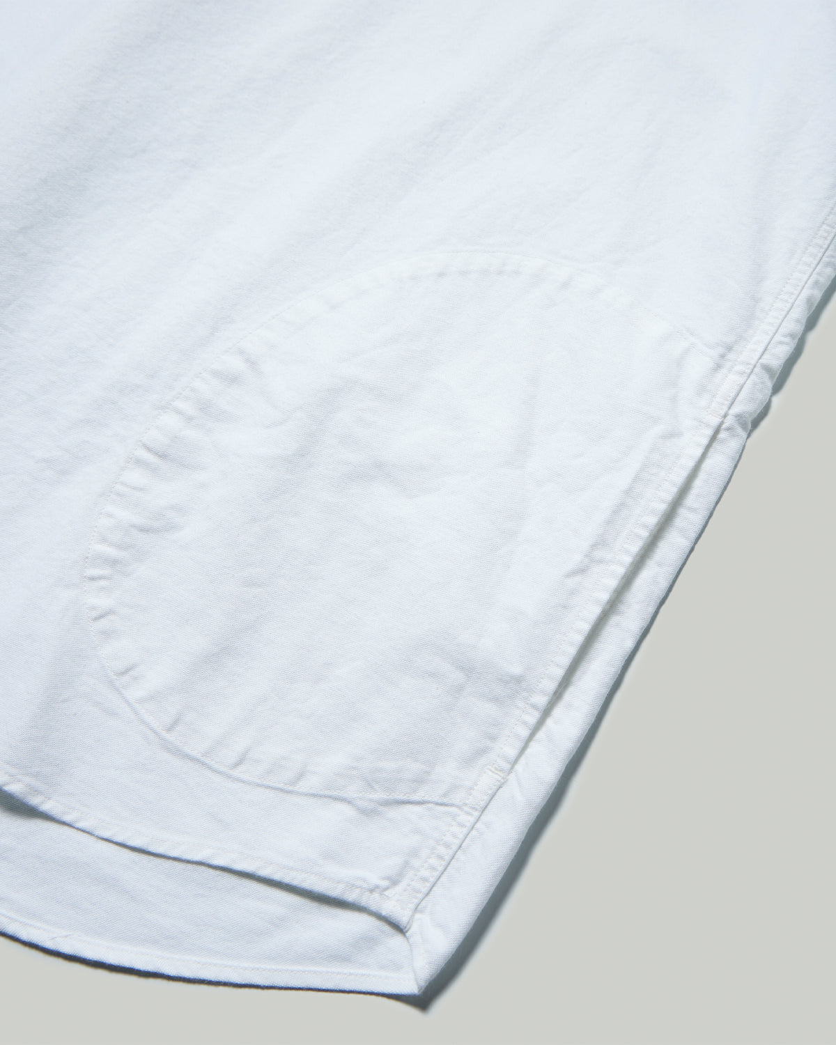 Mens Oxford Round Collar Pullover Shirt - White