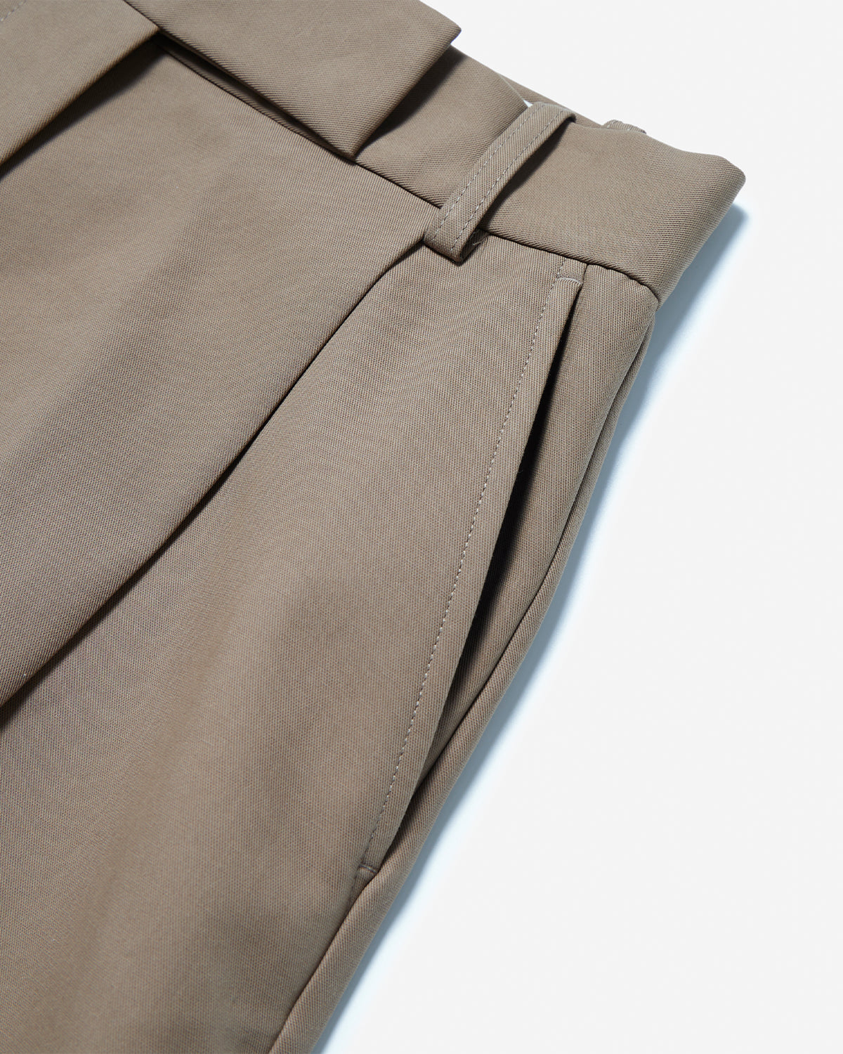 Nasser - Double Pleat Wide Leg Pant - Birch