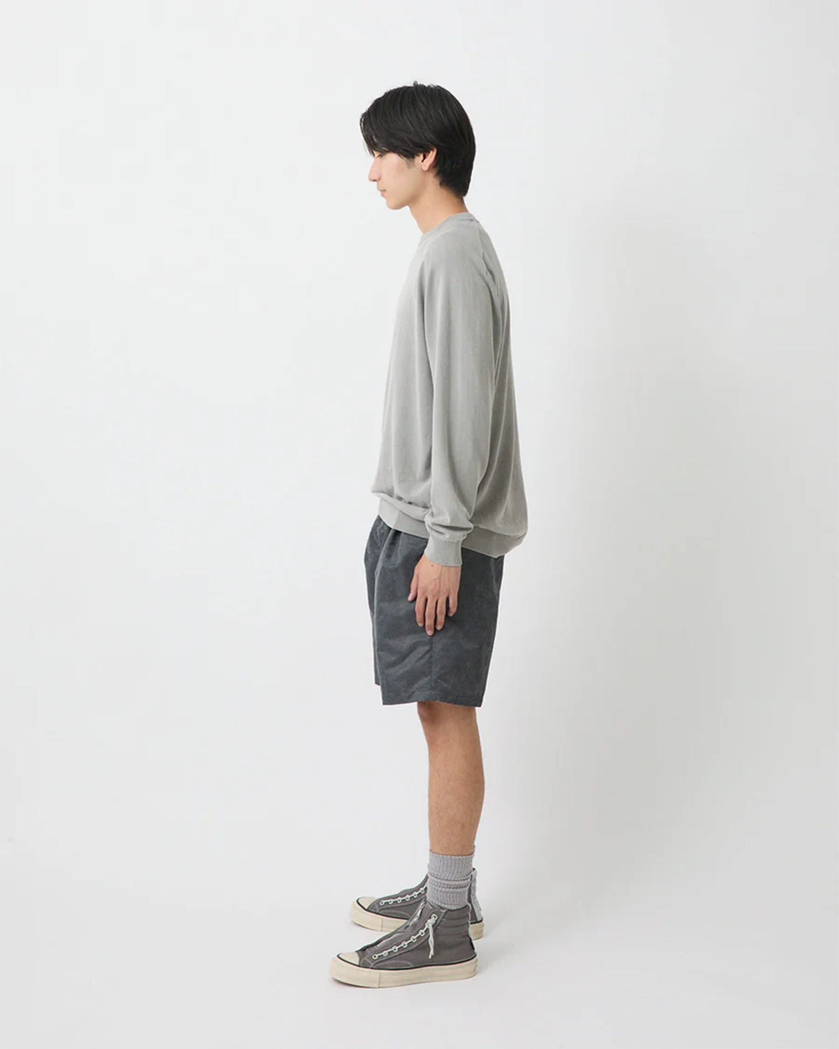 Officer Chino Shorts Nylon Twill Pigment Dye - Charcoal