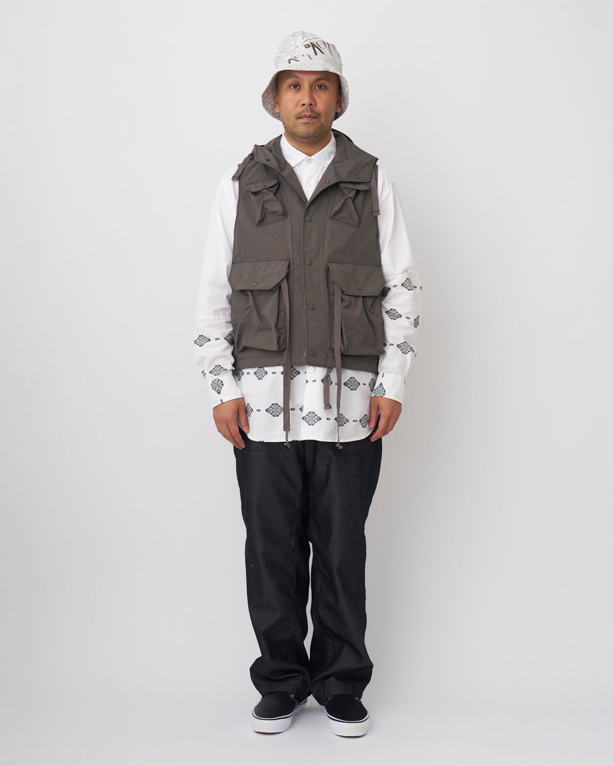 Field Vest - Olive Polyester Taslan