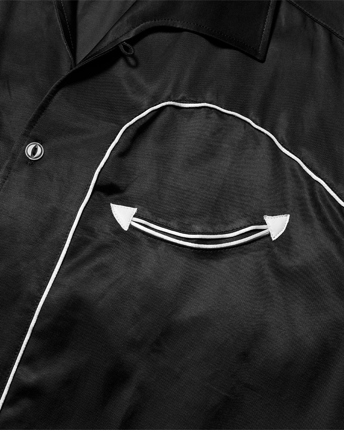 Made in Japan - Weaver Bowling Shirt - Black/White