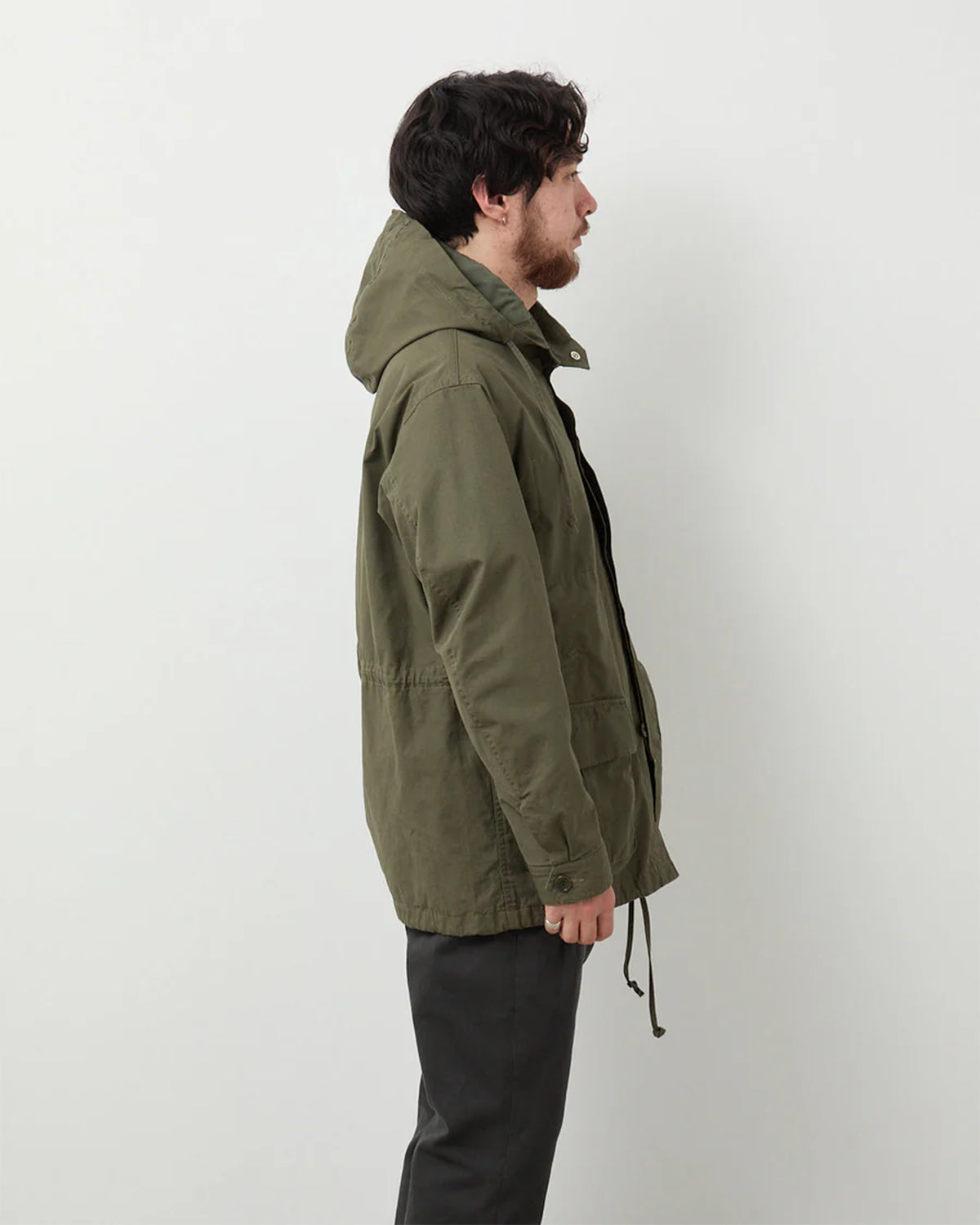 Trooper Hooded Jacket Cotton Ripstop With Windstopper - Olive