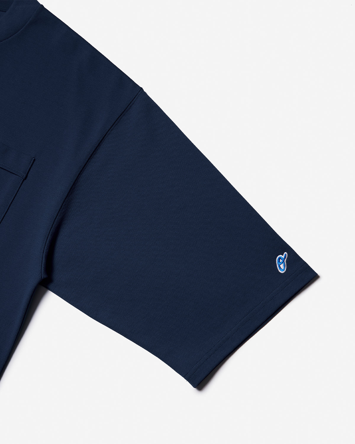 Pique Y-Neck T-Shirt - Dark Navy