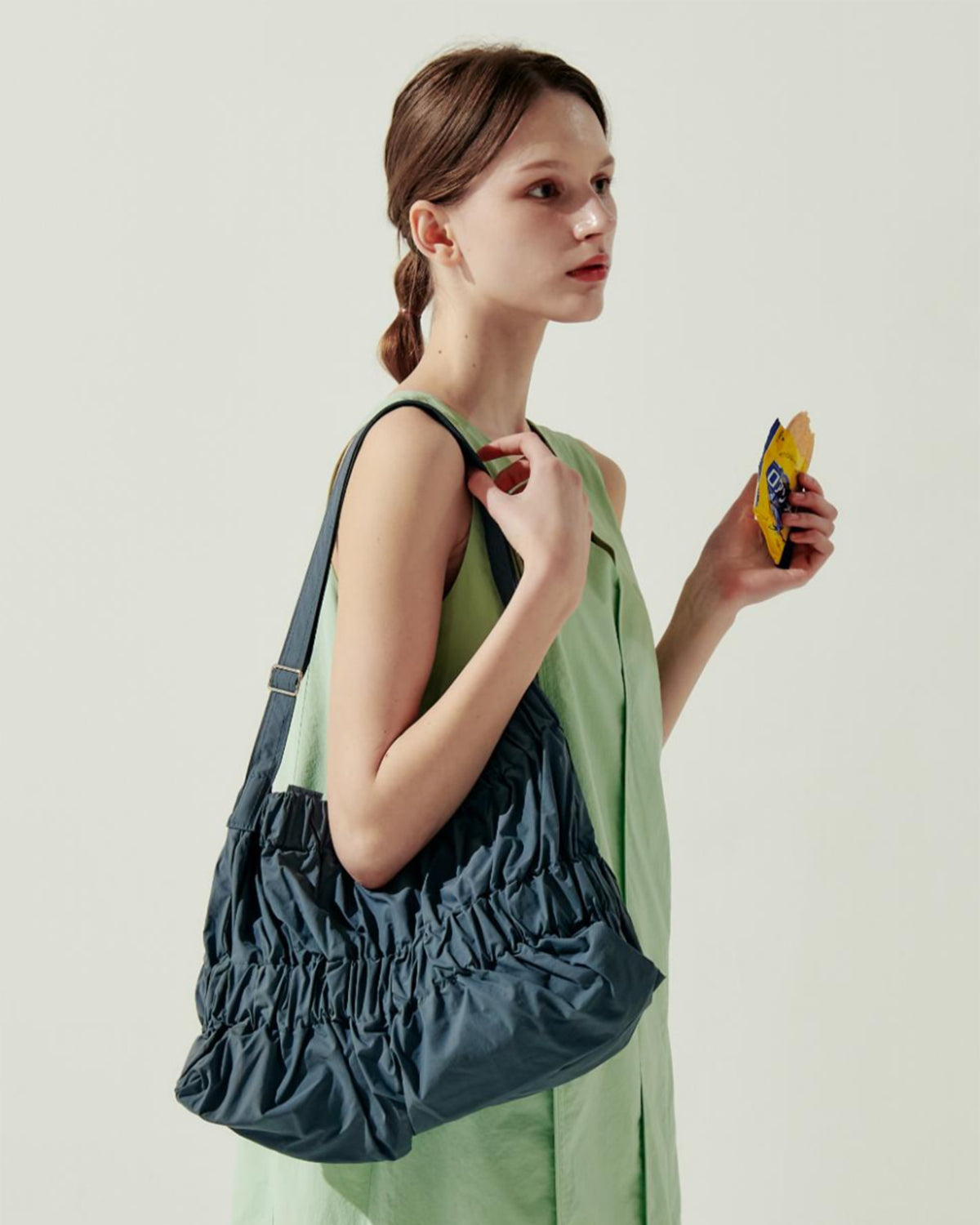 M Tiered Cross Bag - Charcoal