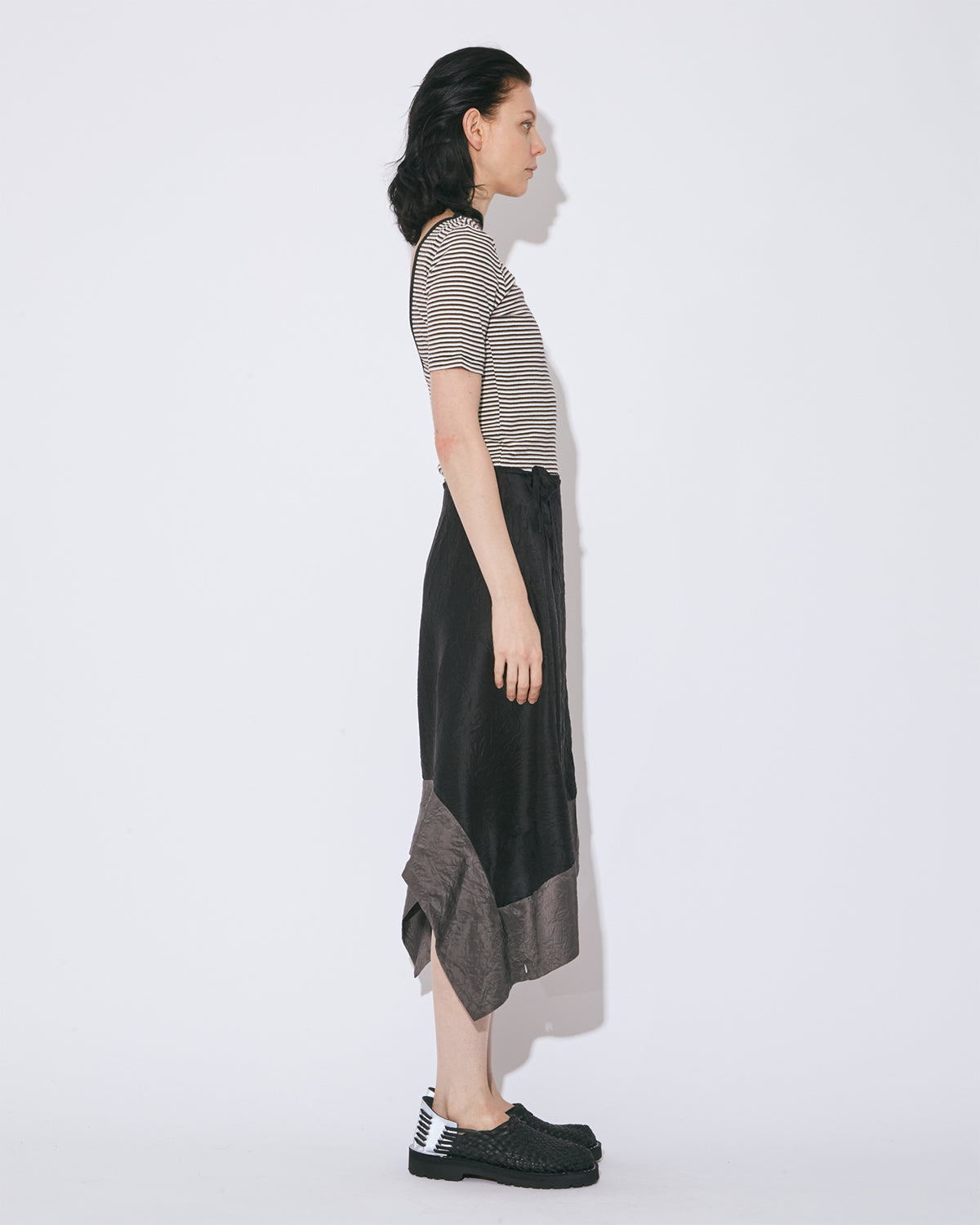 Miller Double Front T-Shirt - Navy x Green