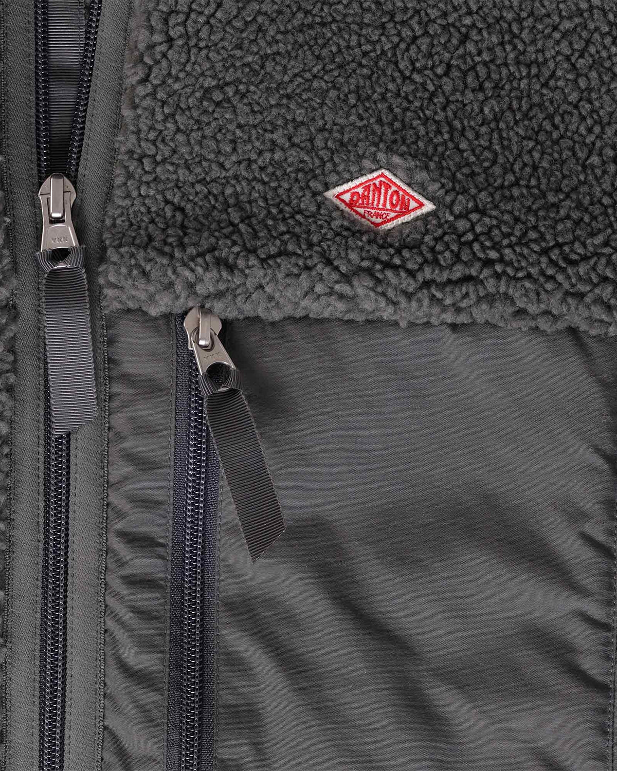 Insulation Stand Collar Boa Jacket - Taupe Grey