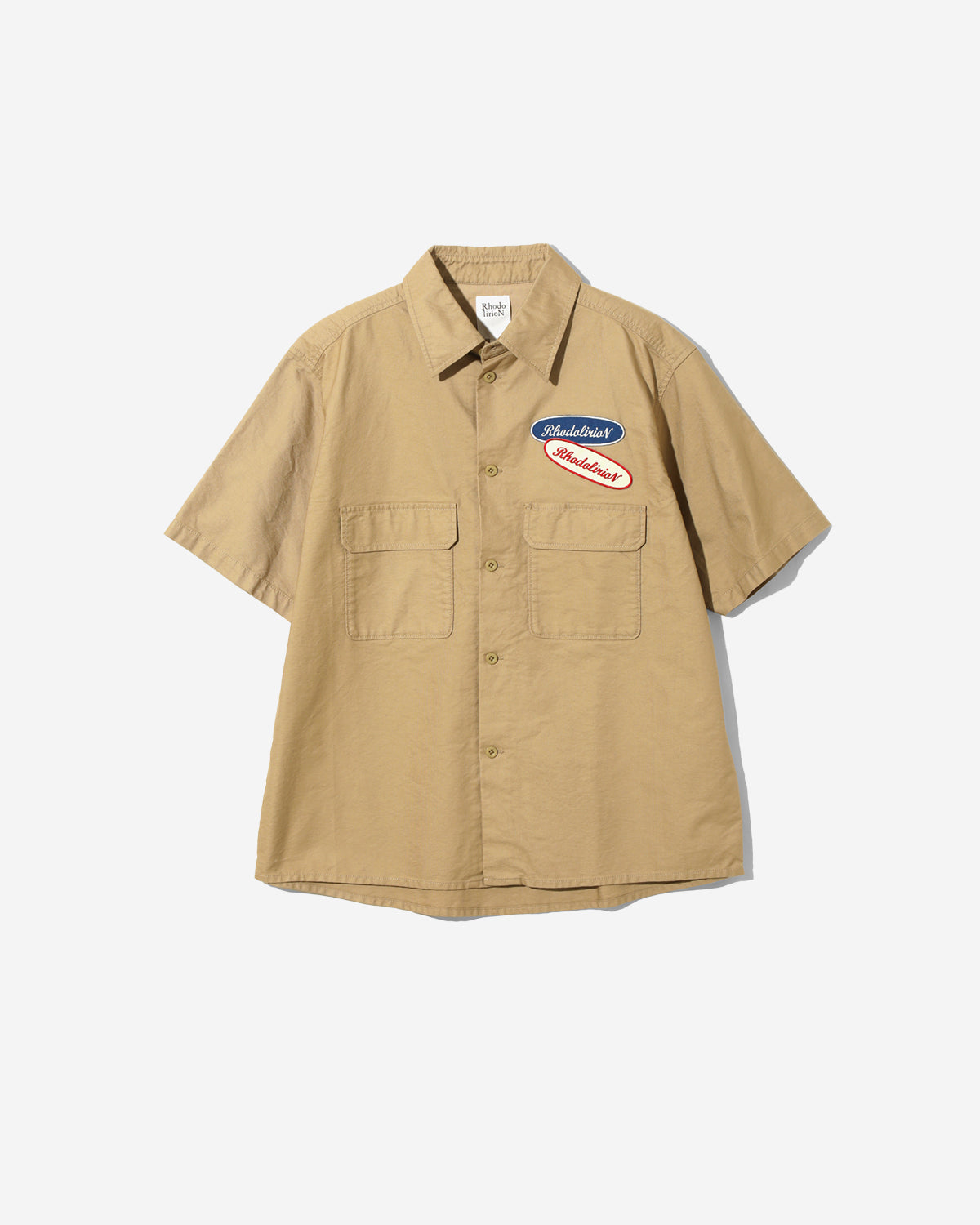 Work Shirt With Emblem - Khaki