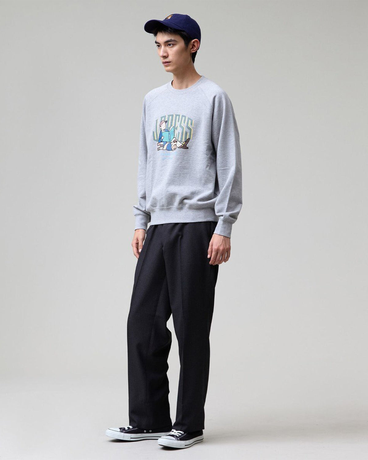 Aaron Illust Sweater - Gray