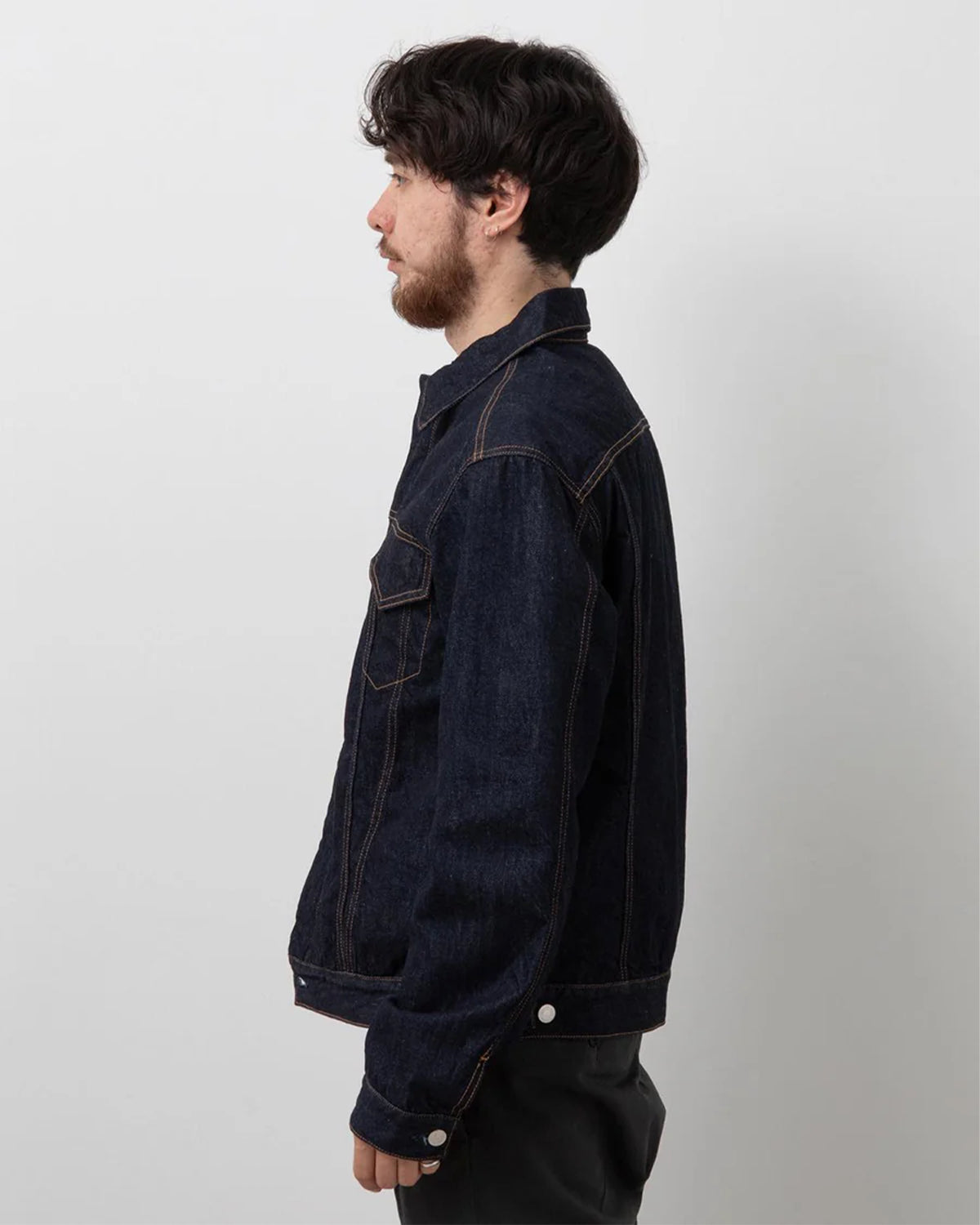 Trucker Blouson Cotton 11.5Oz Denim OW With Windstopper - Indigo