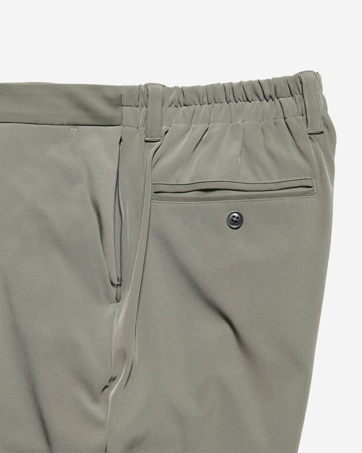 4Way Stretch Shirring Slim Fit Slacks - Khaki