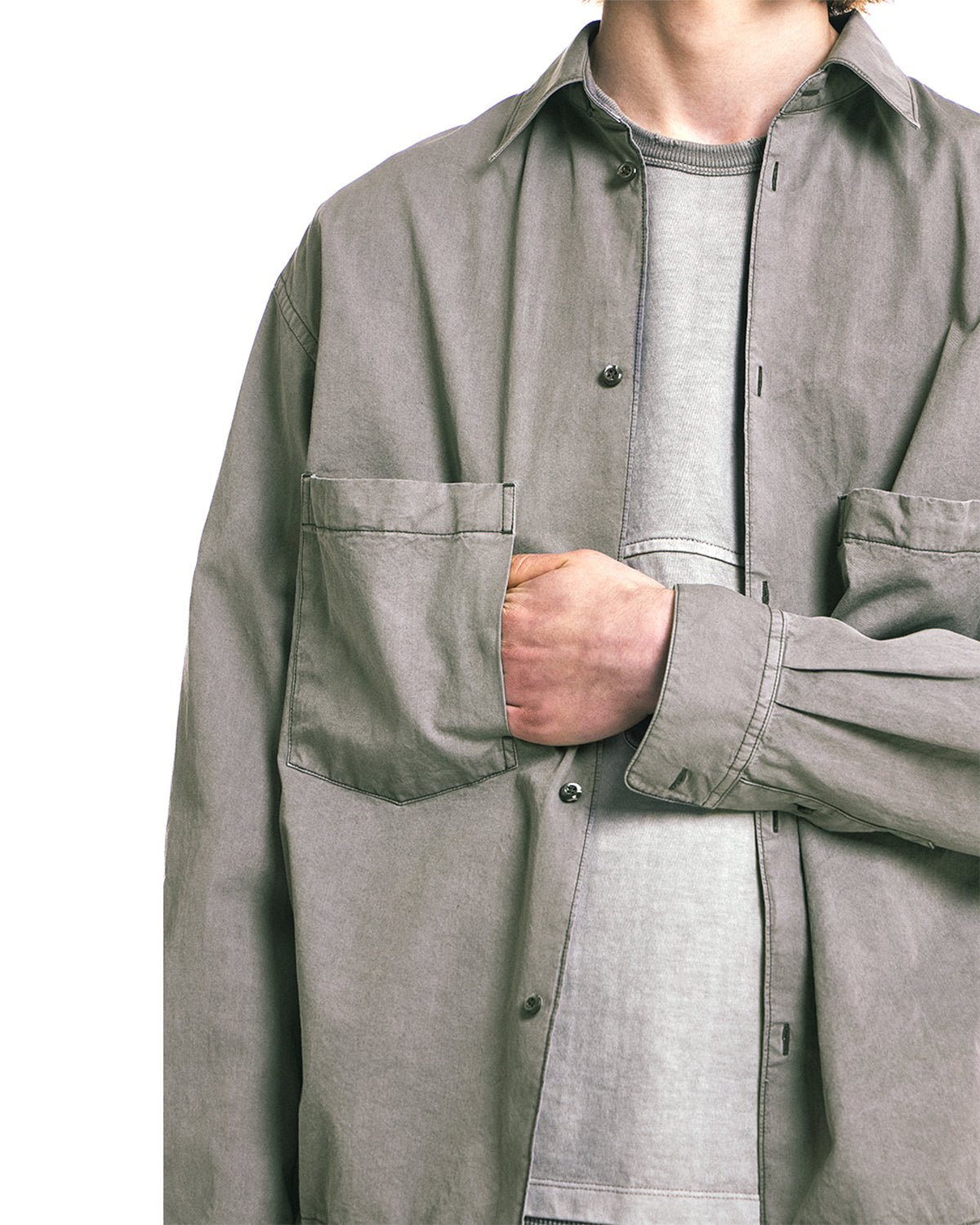 2P Drawstring Shirt - Greige