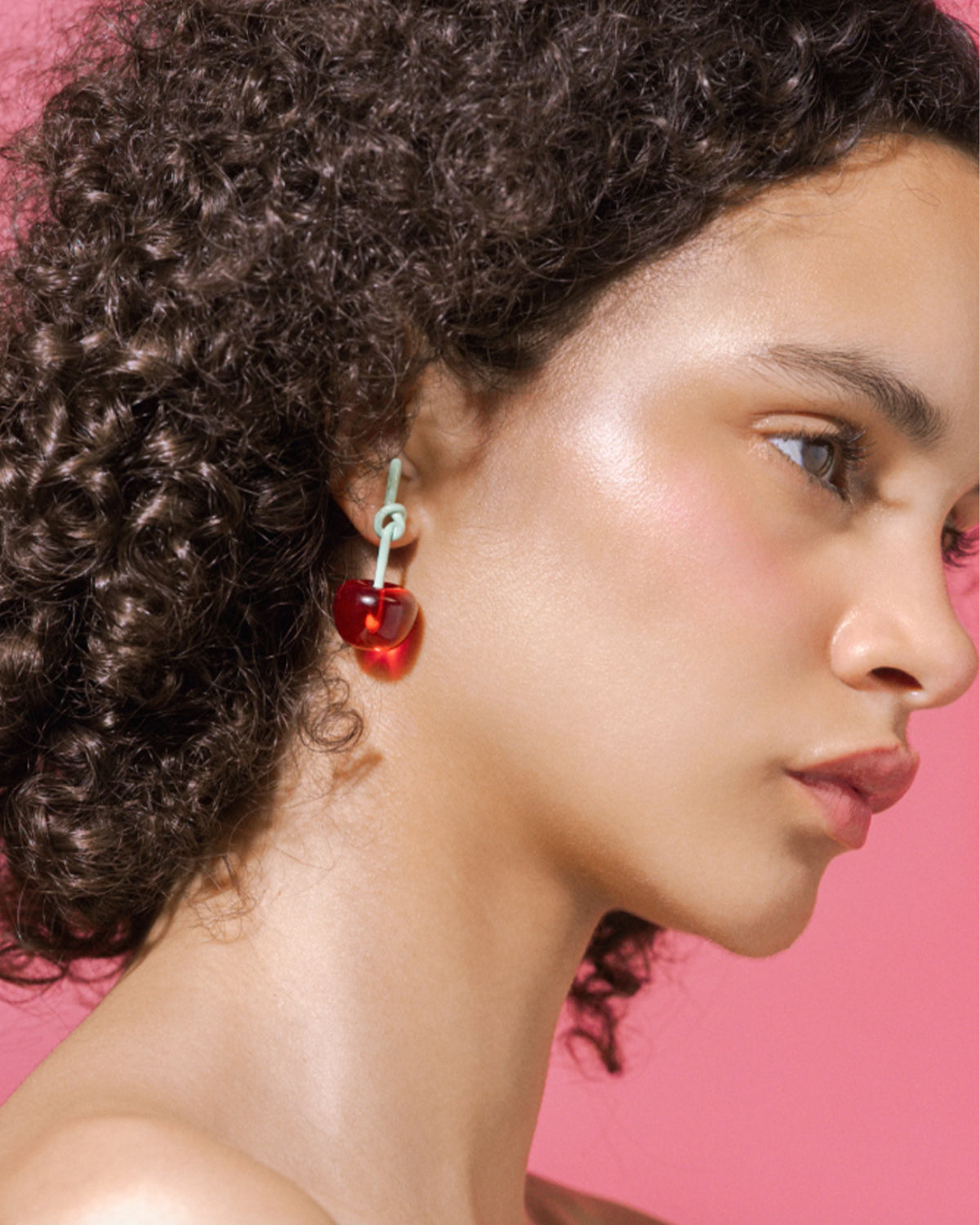 Edit Play Cherry Earrings - Red / Green