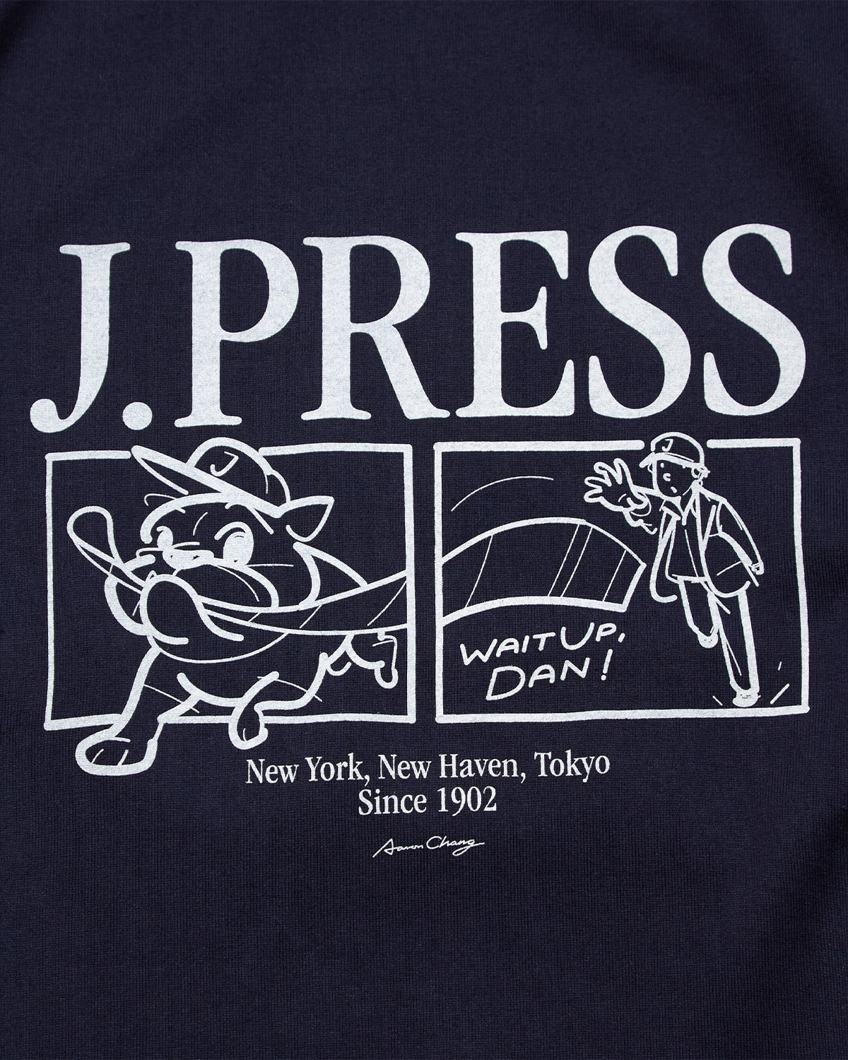 Aaron Illust T-Shirt - Navy
