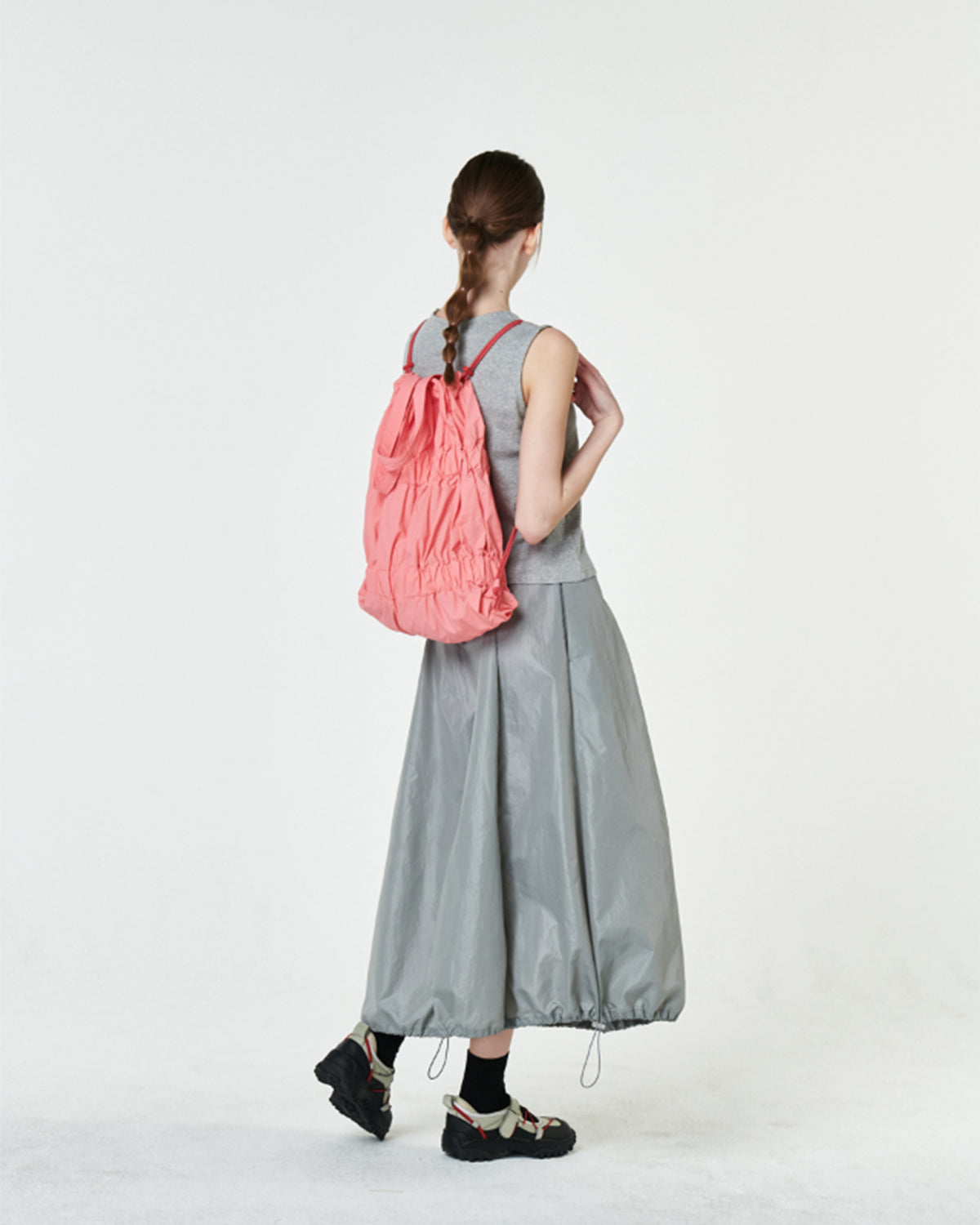 Tiered Banding Backpack - Pink