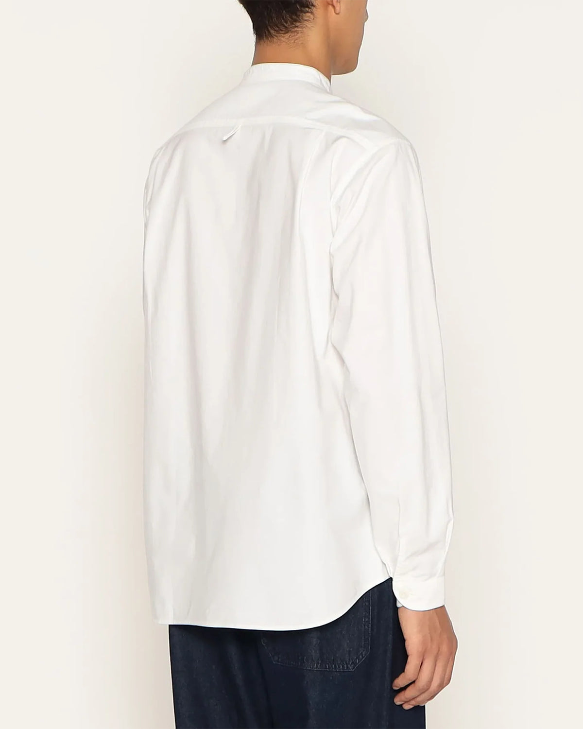 Mens Oxford Band Collar Shirt - White