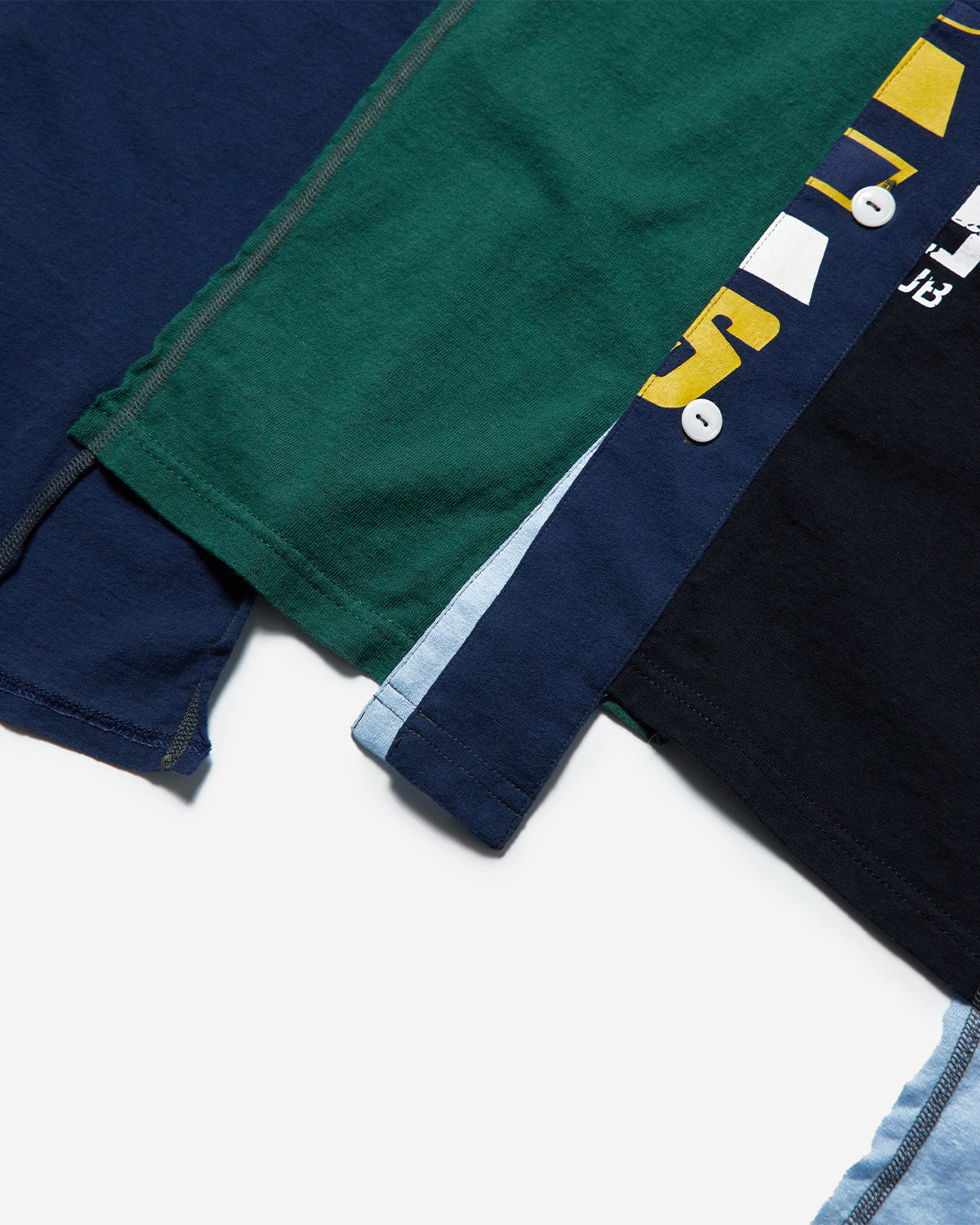 4 Cut Wide Baseball Tee - Collage - Assorted