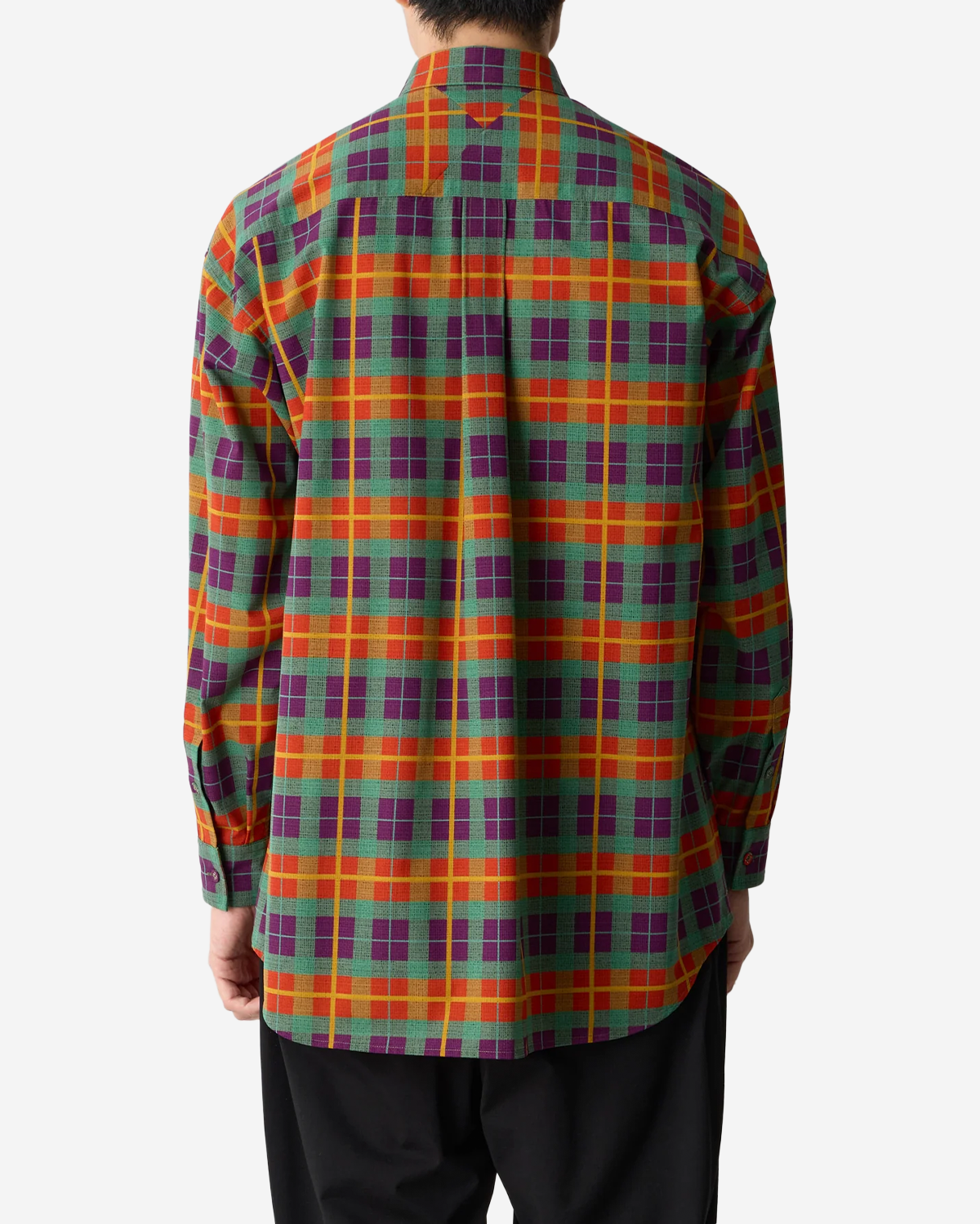Madras Check Wide Shirt - Orange
