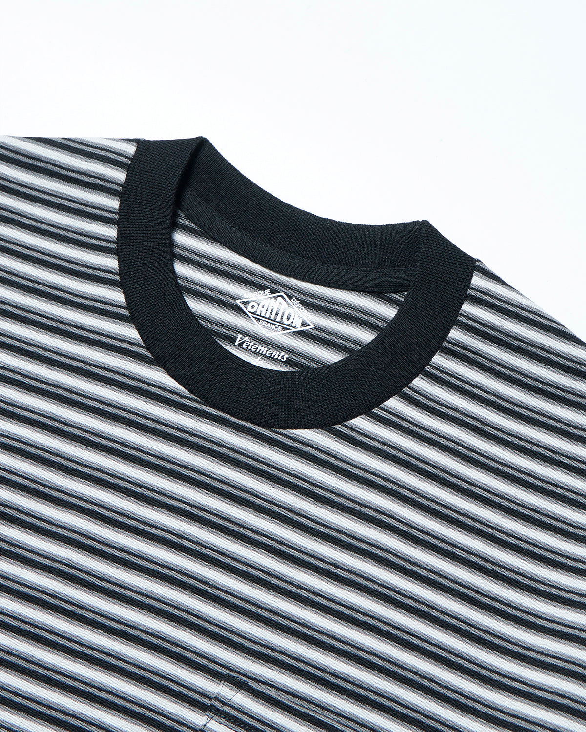 Mens Short Sleeve Pocket T-shirt Stripe - Charcoal×Black Multi