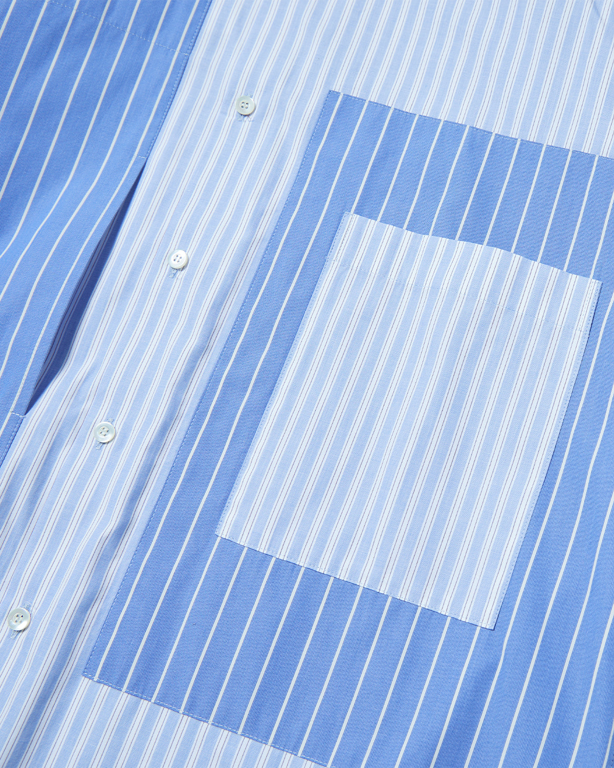 Switching Pocket Shirt - Light Blue