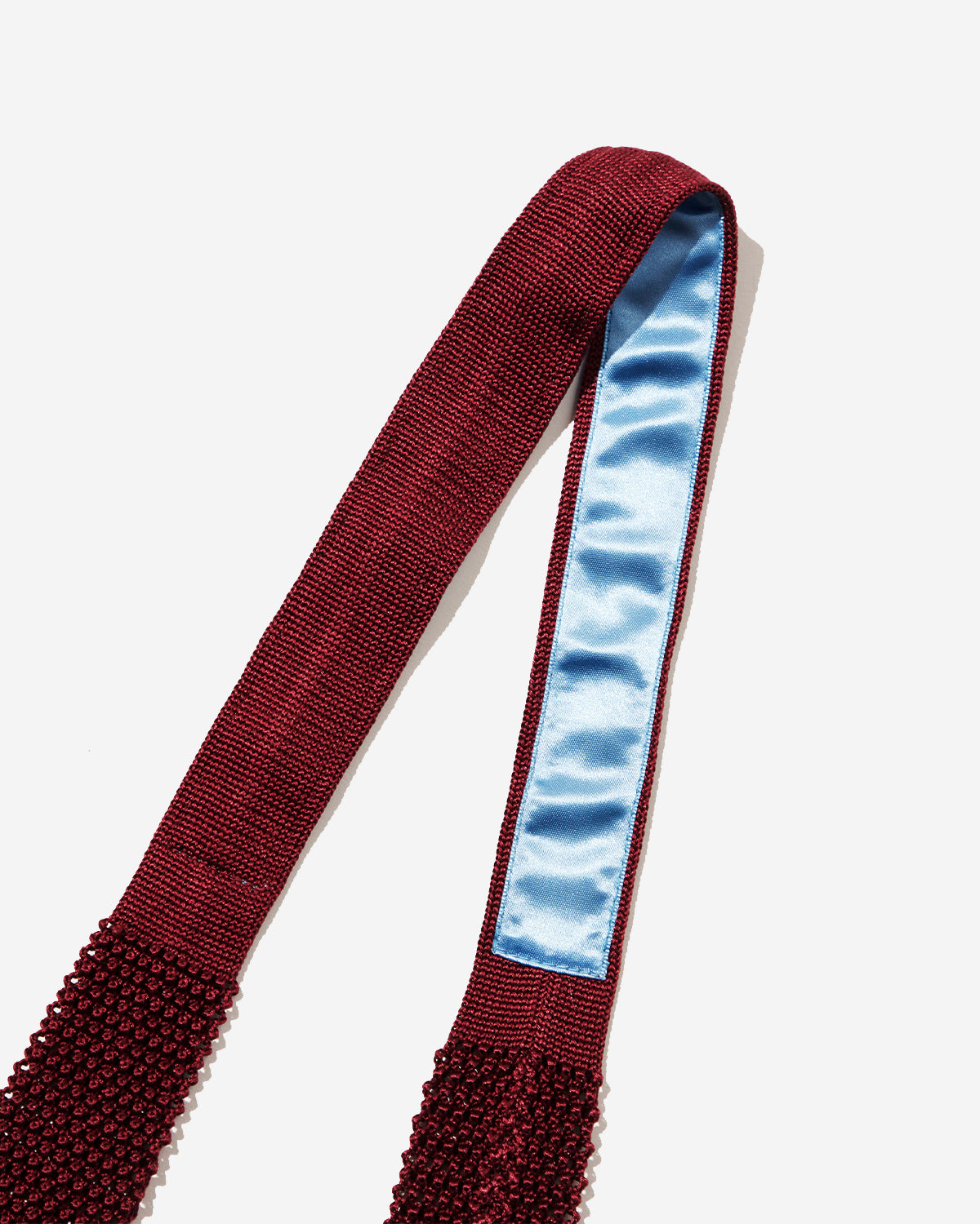 Wide Knit Tie - Bordeaux