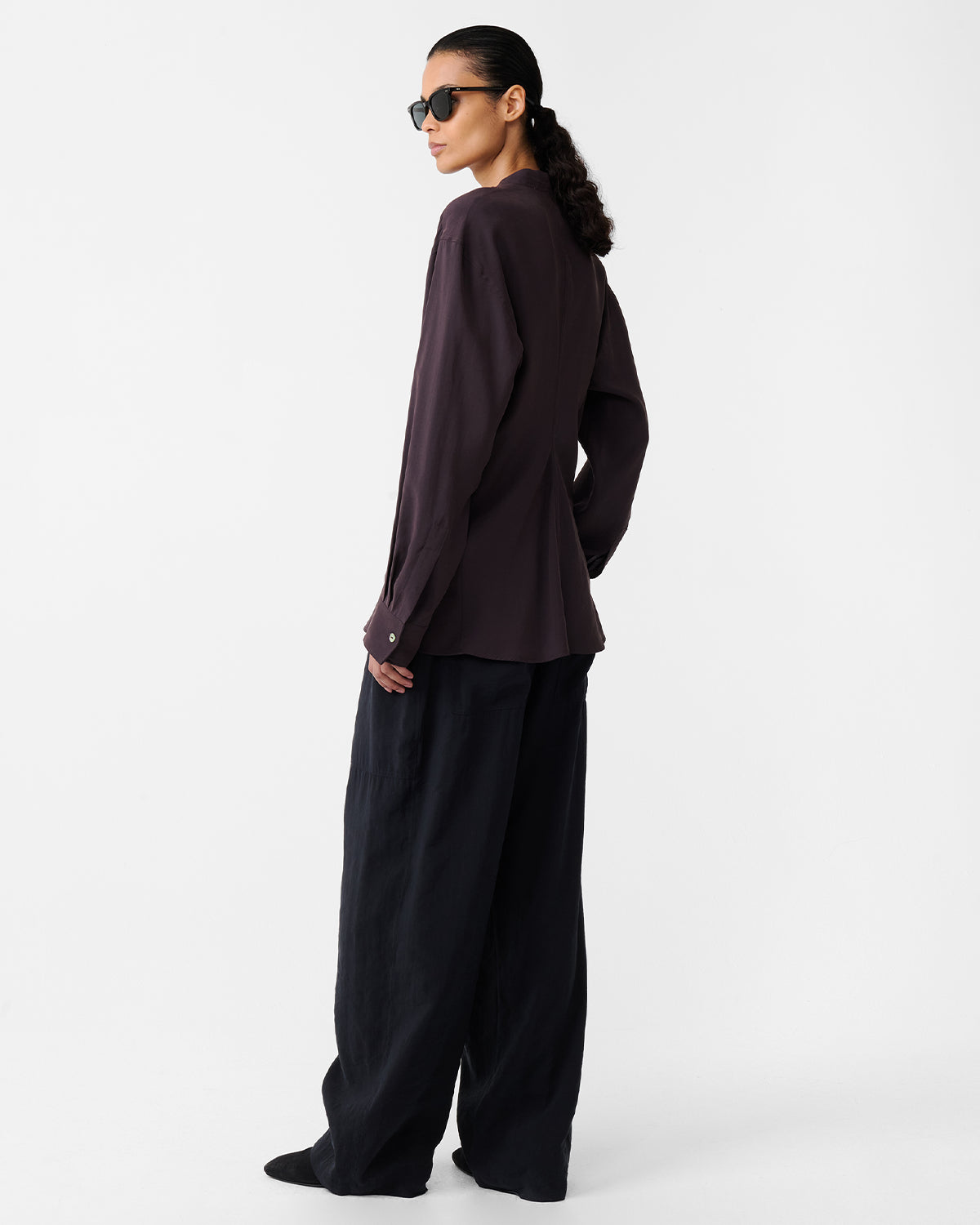 Acre - V Neck Button Through Top - Yam