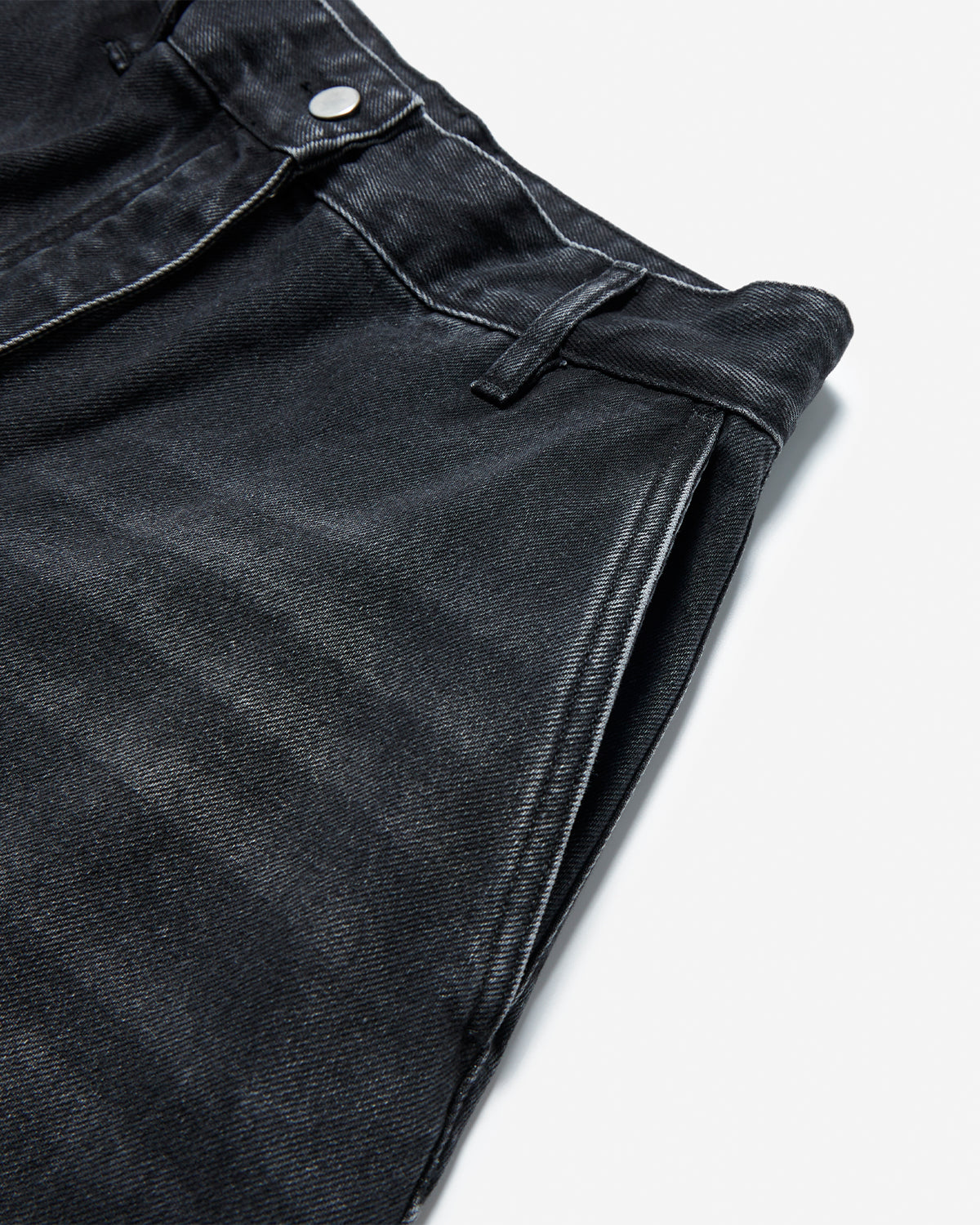 Chalco - Wide Crop Pant - Washed Black