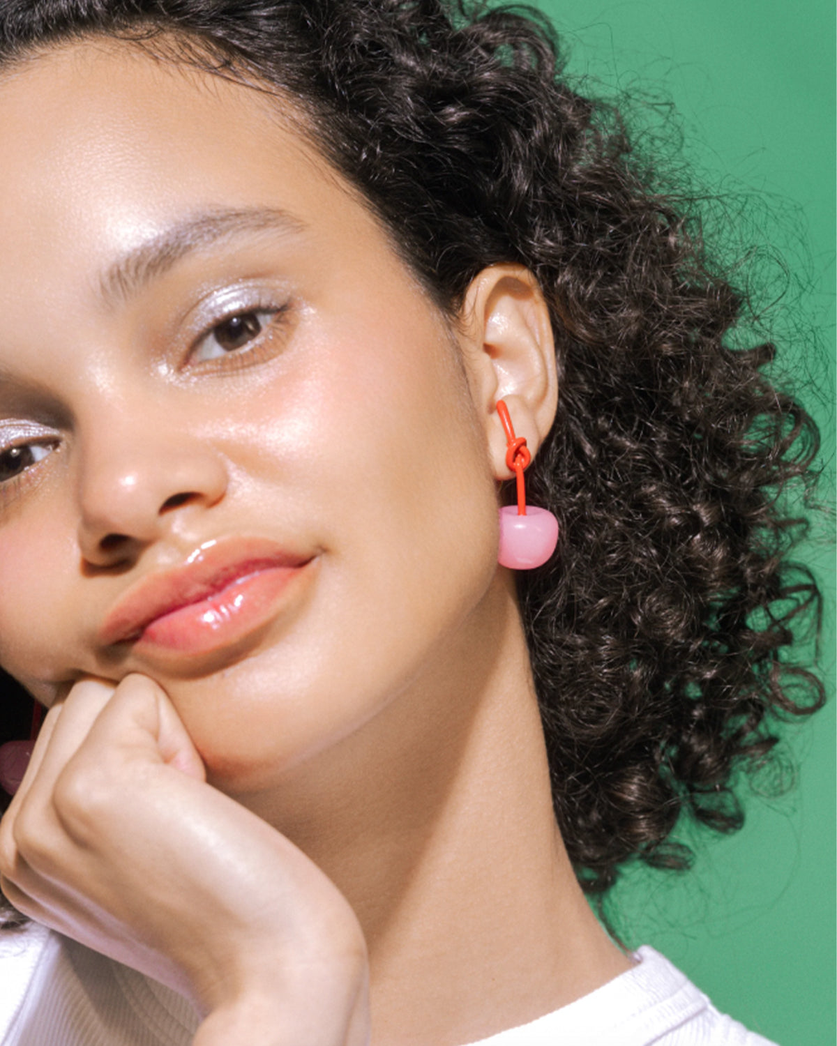 Edit Play Cherry Earrings - Pink / Red